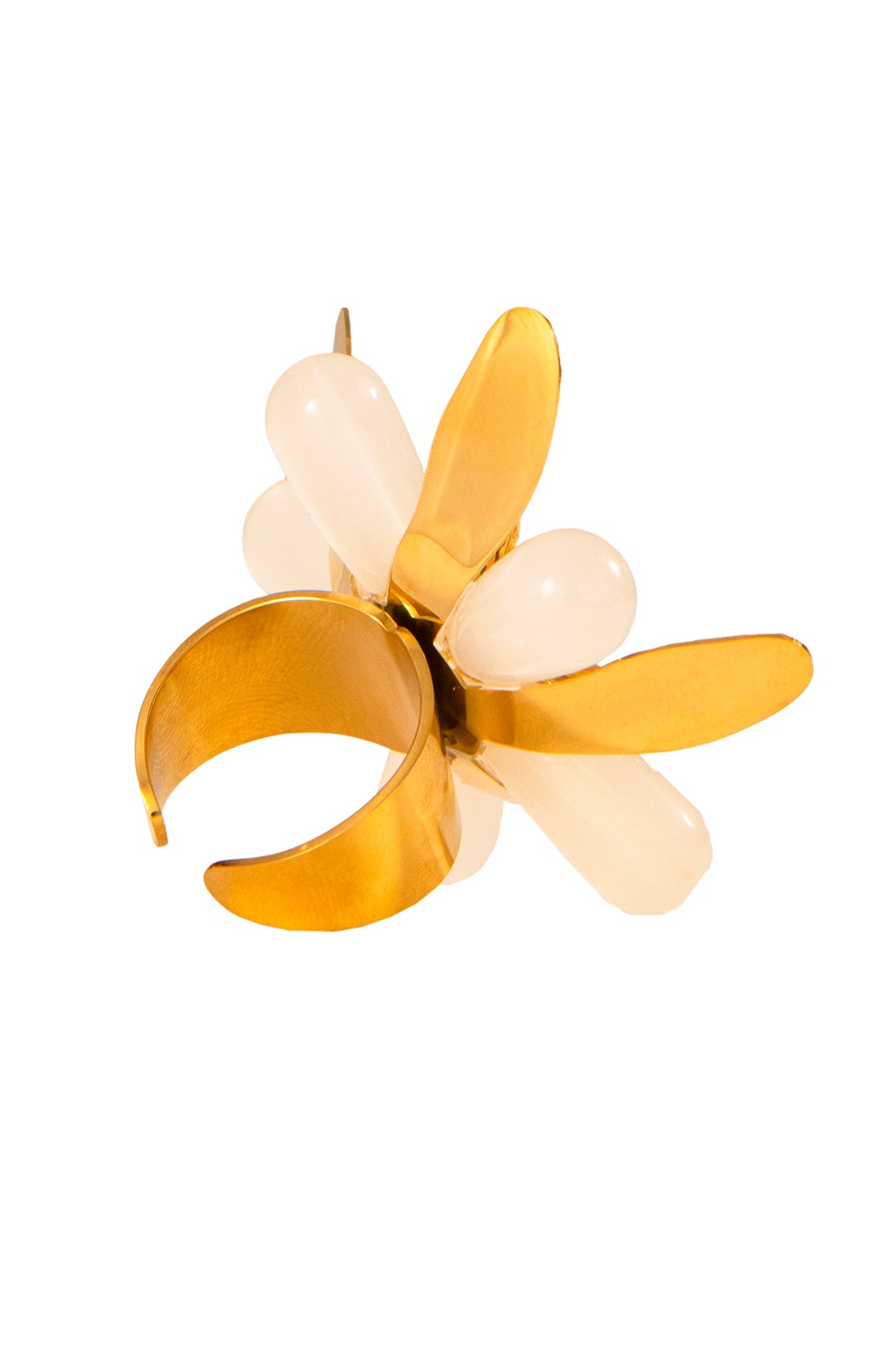 Floral Studded Cocktail Ring