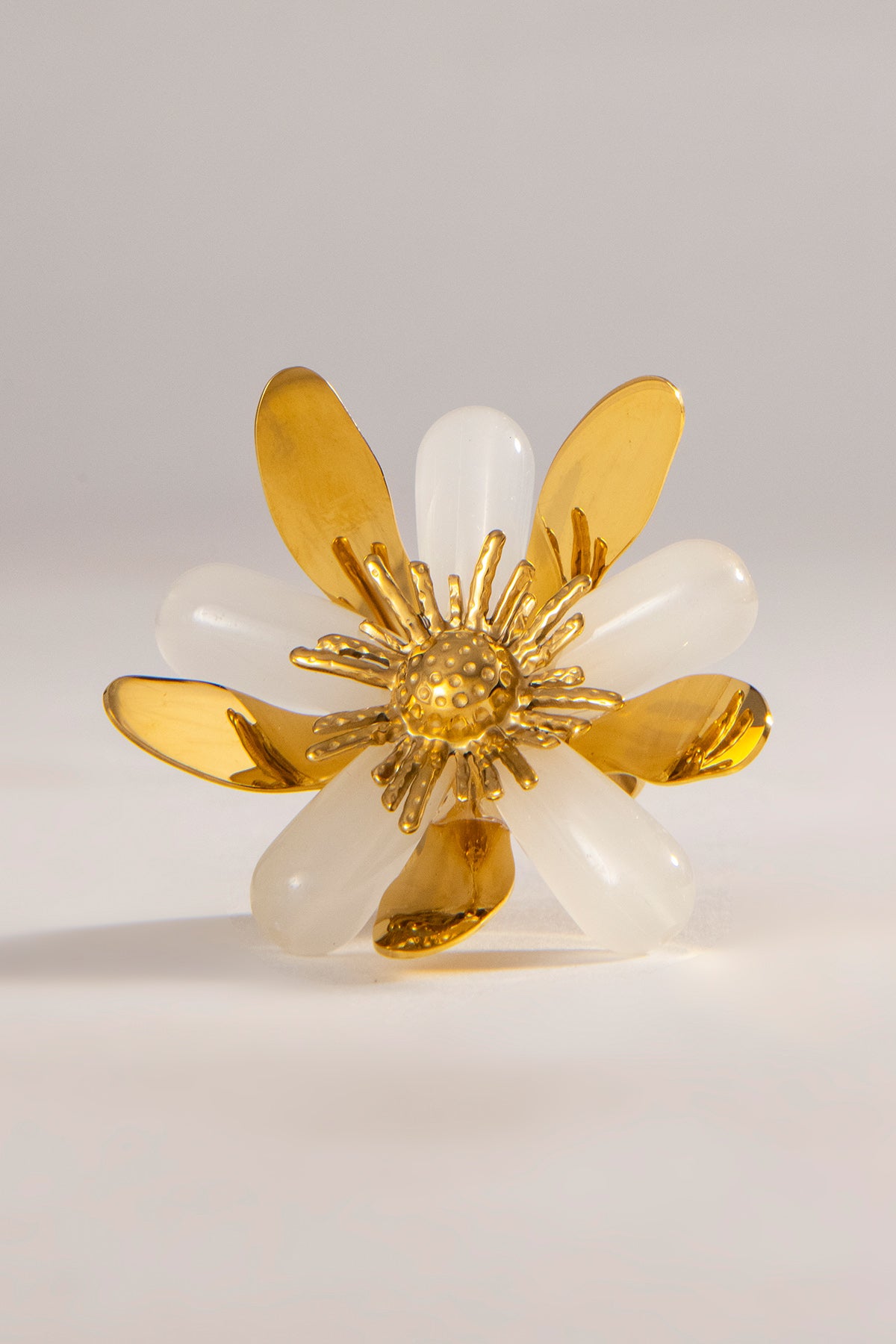 Floral Studded Cocktail Ring