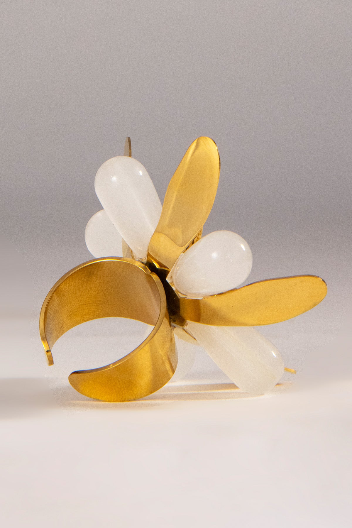 Floral Studded Cocktail Ring