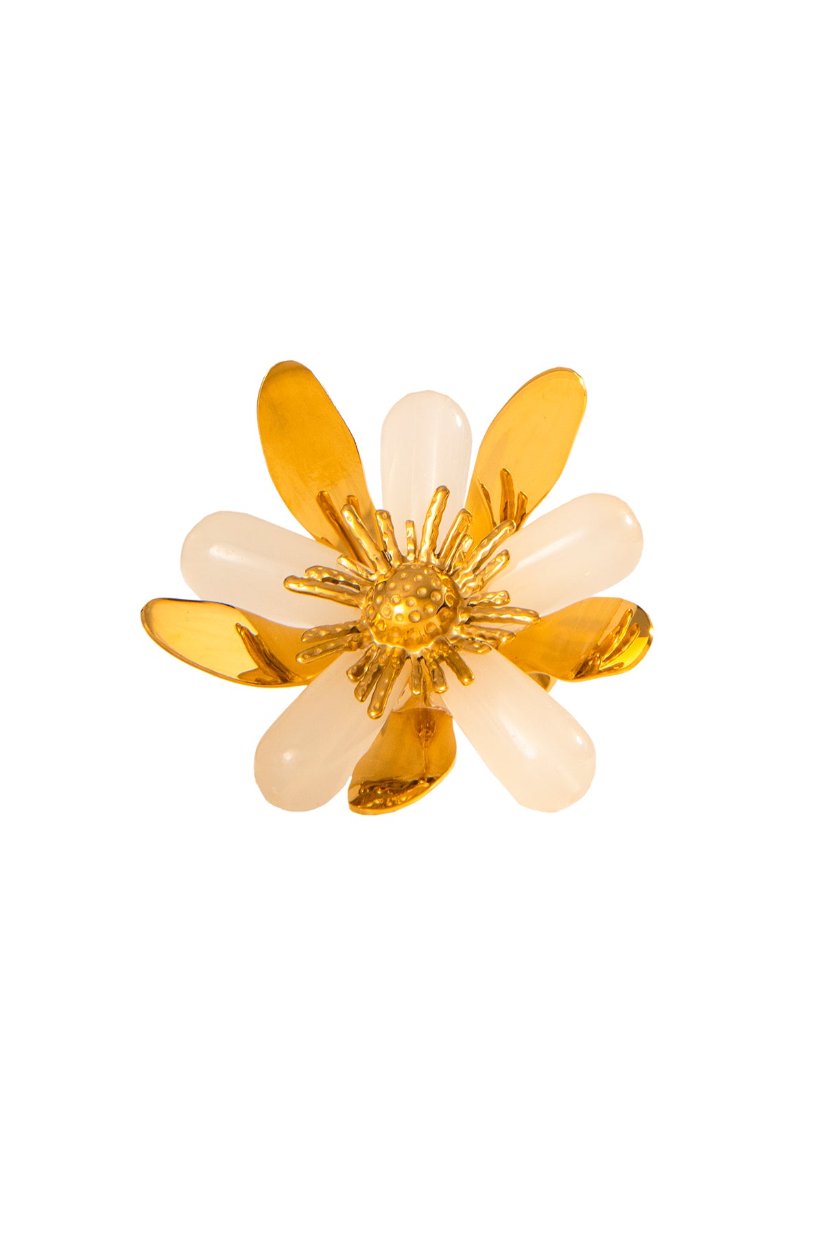 Floral Studded Cocktail Ring