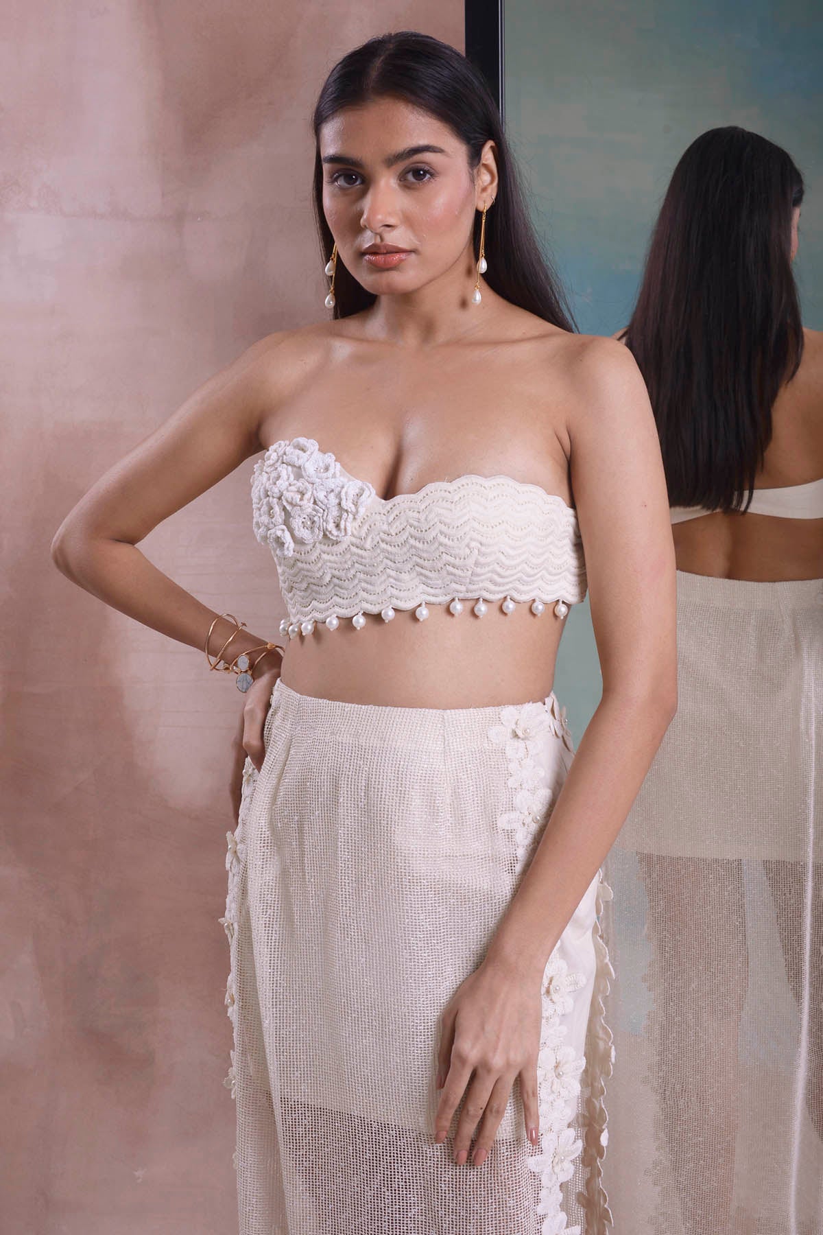 Floret Bustier & Straight Skirt