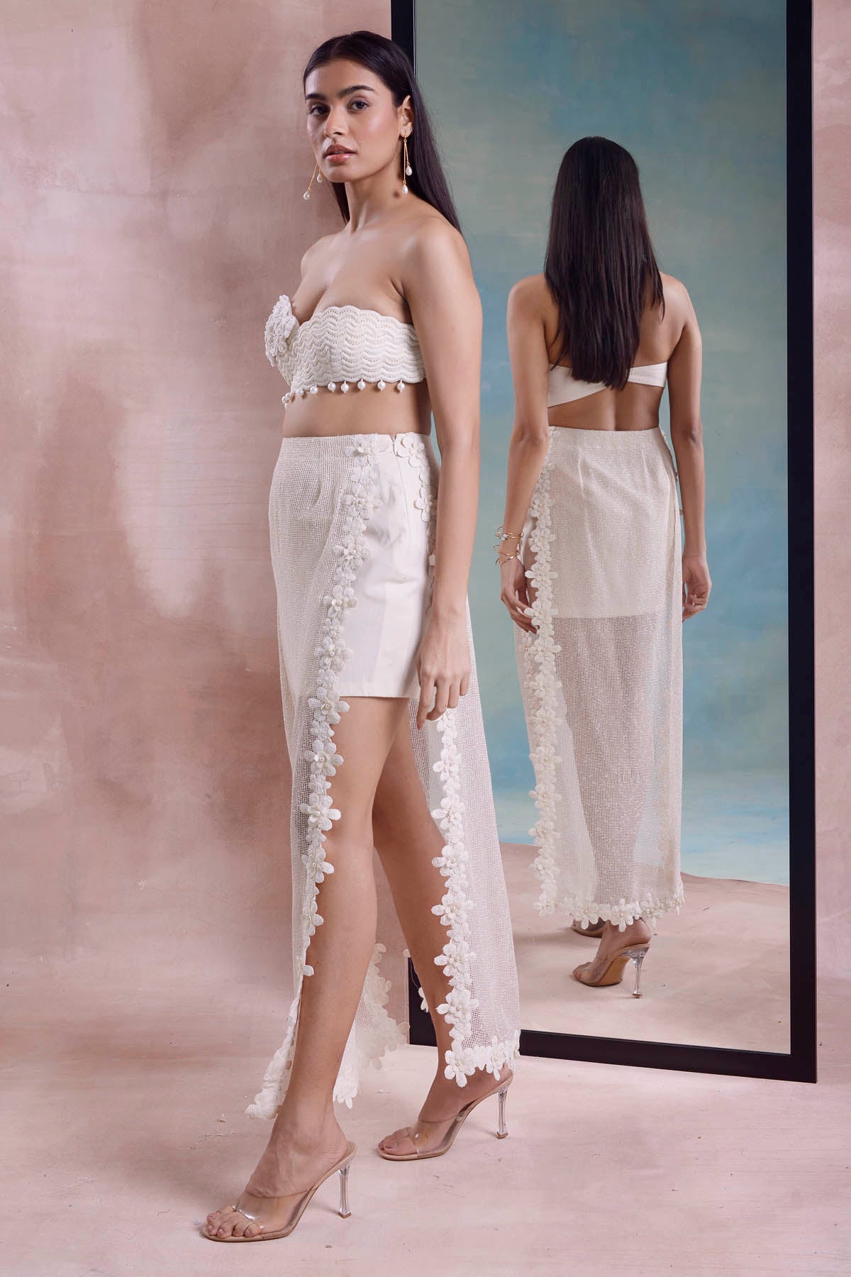 Floret Bustier & Straight Skirt