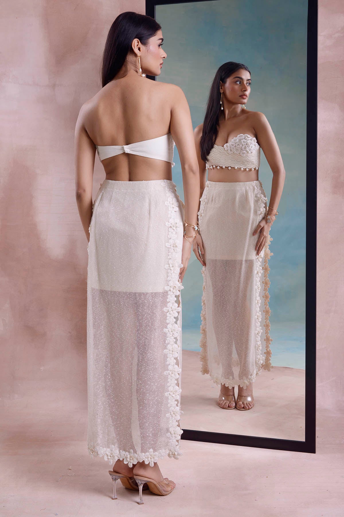 Floret Bustier & Straight Skirt