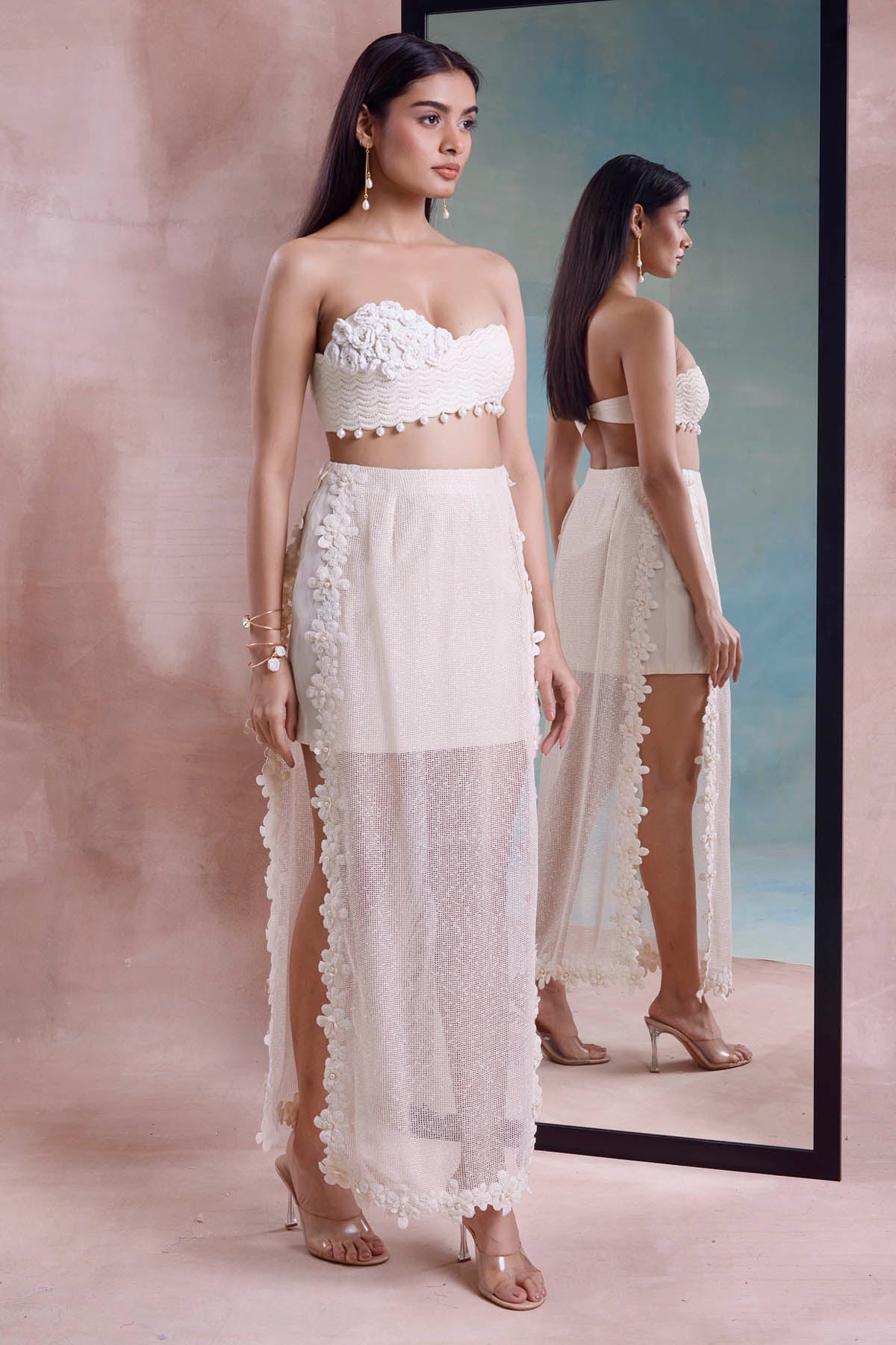 Floret Bustier & Straight Skirt