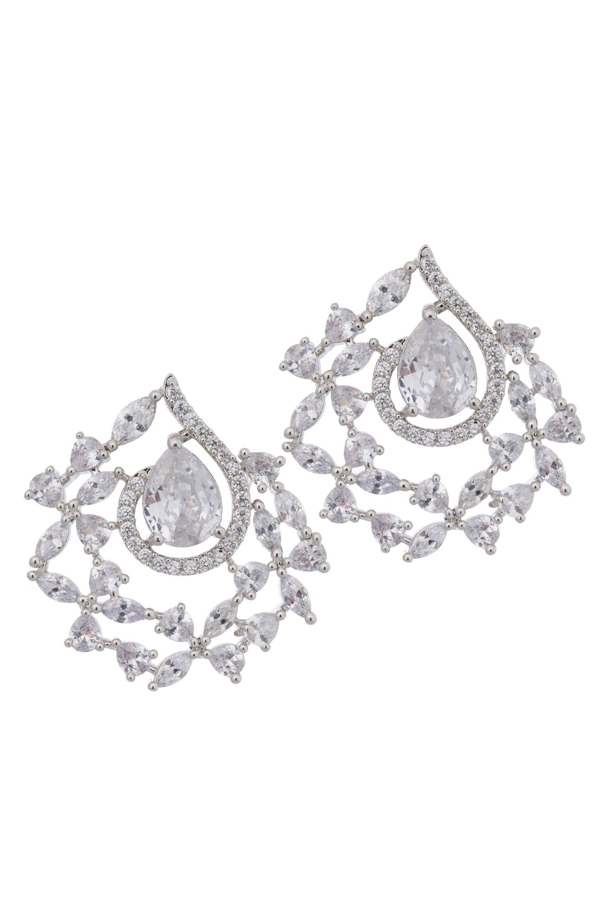 Flower Loop Diamond Earrings