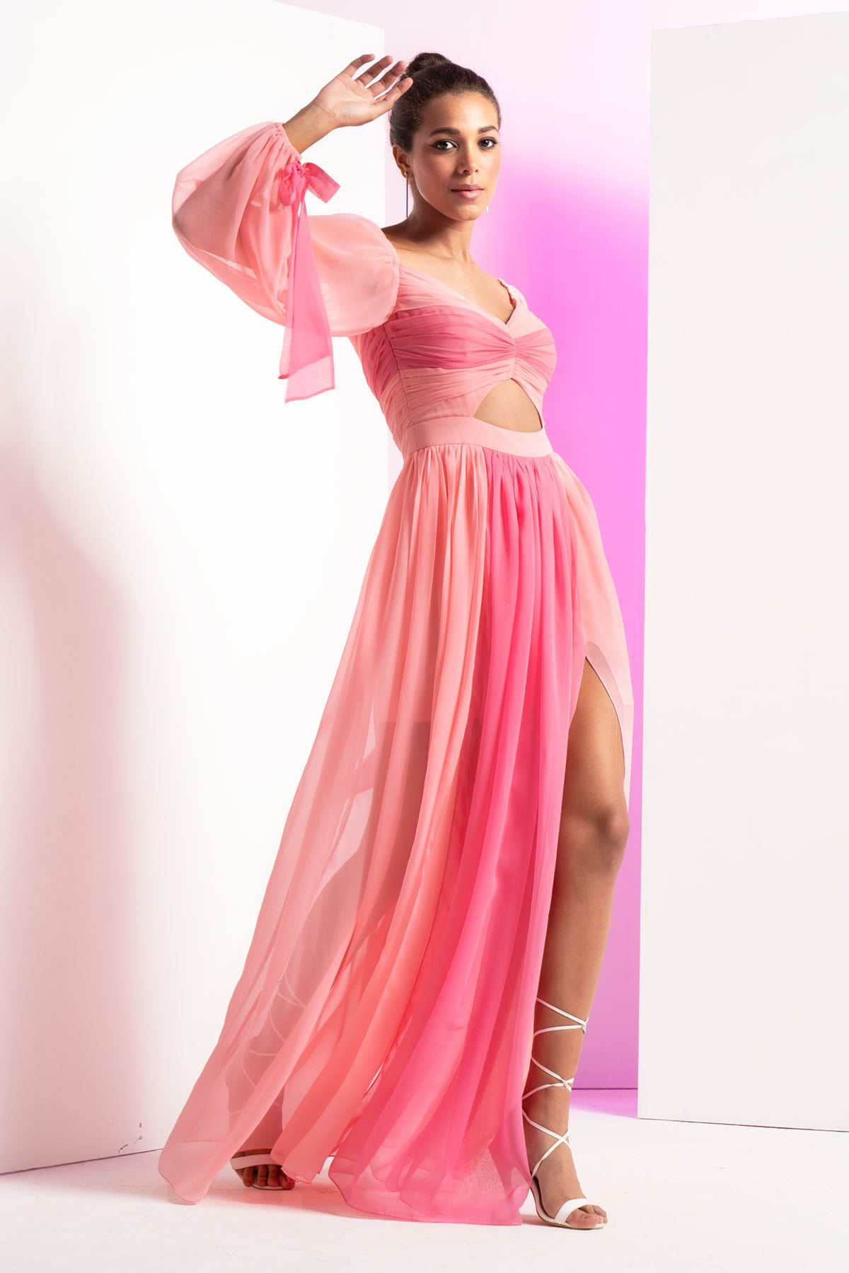 Fondant Pink Georgette Dress