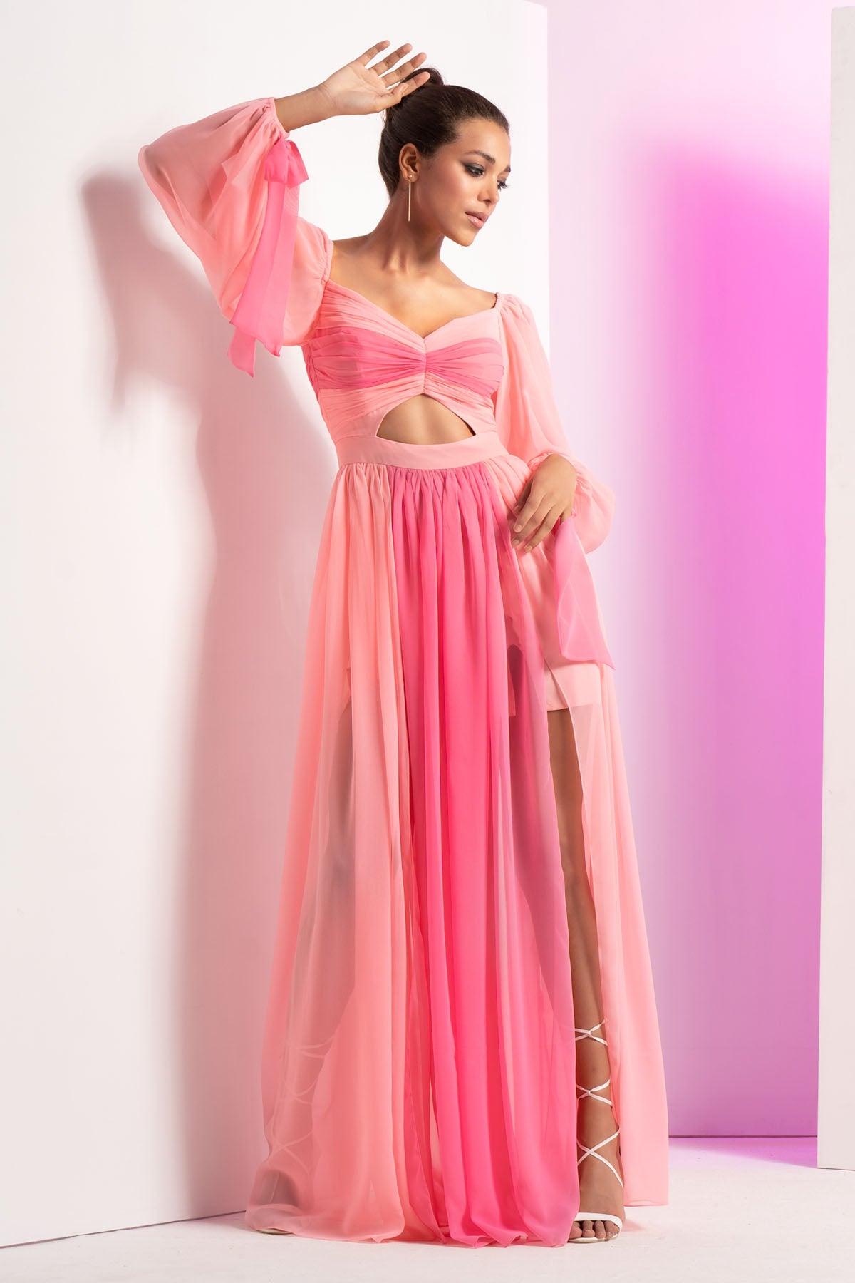 Fondant Pink Georgette Dress