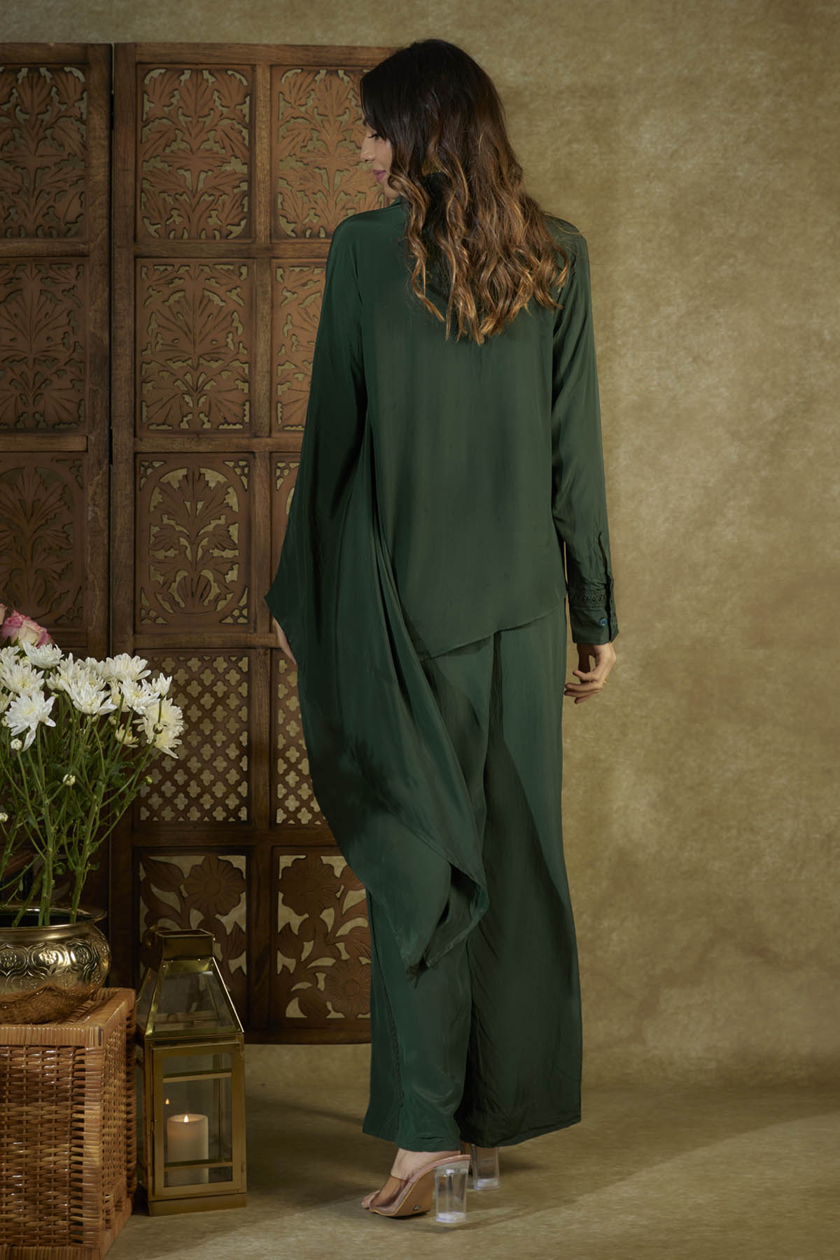 Forest Green Sequins Co-ord Set