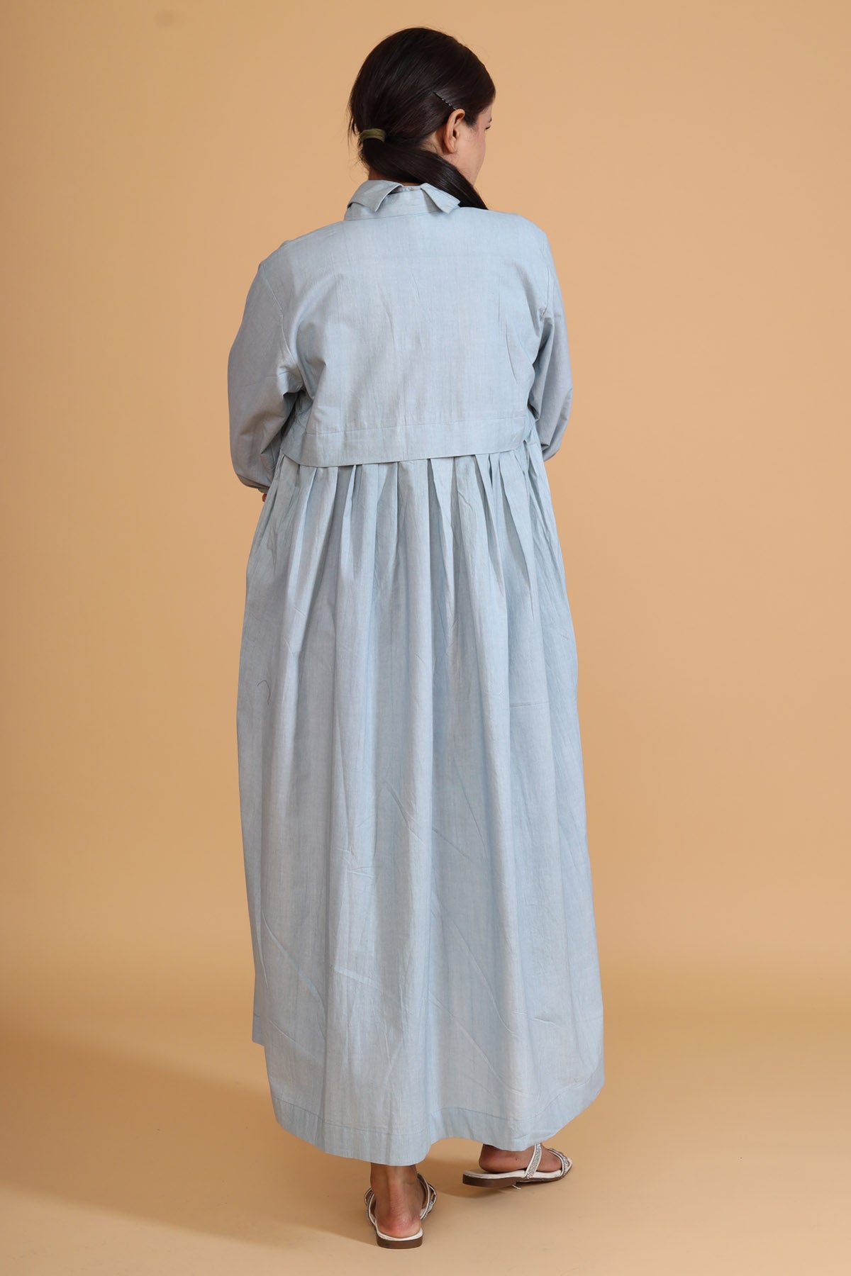 Front Back Pleated Mint Overlay