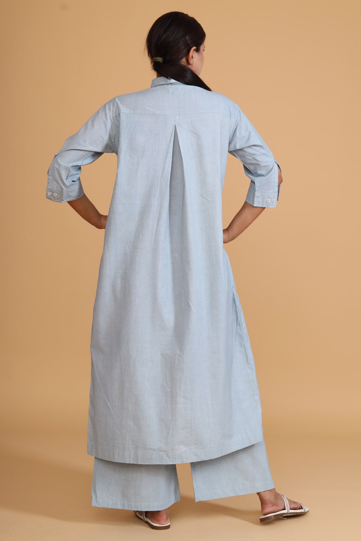 Front Box Pleat Painted Tunic