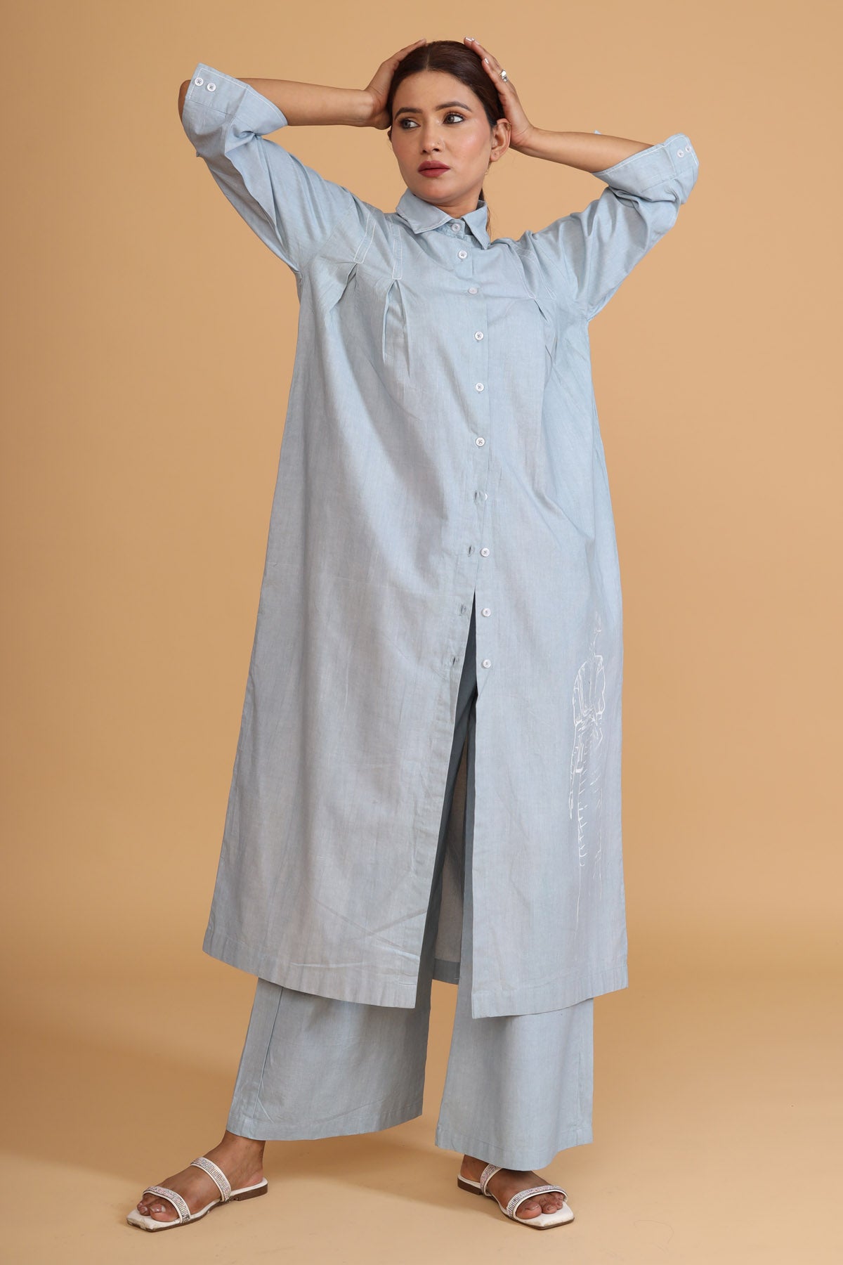 Front Box Pleat Tunic Co-ord Set
