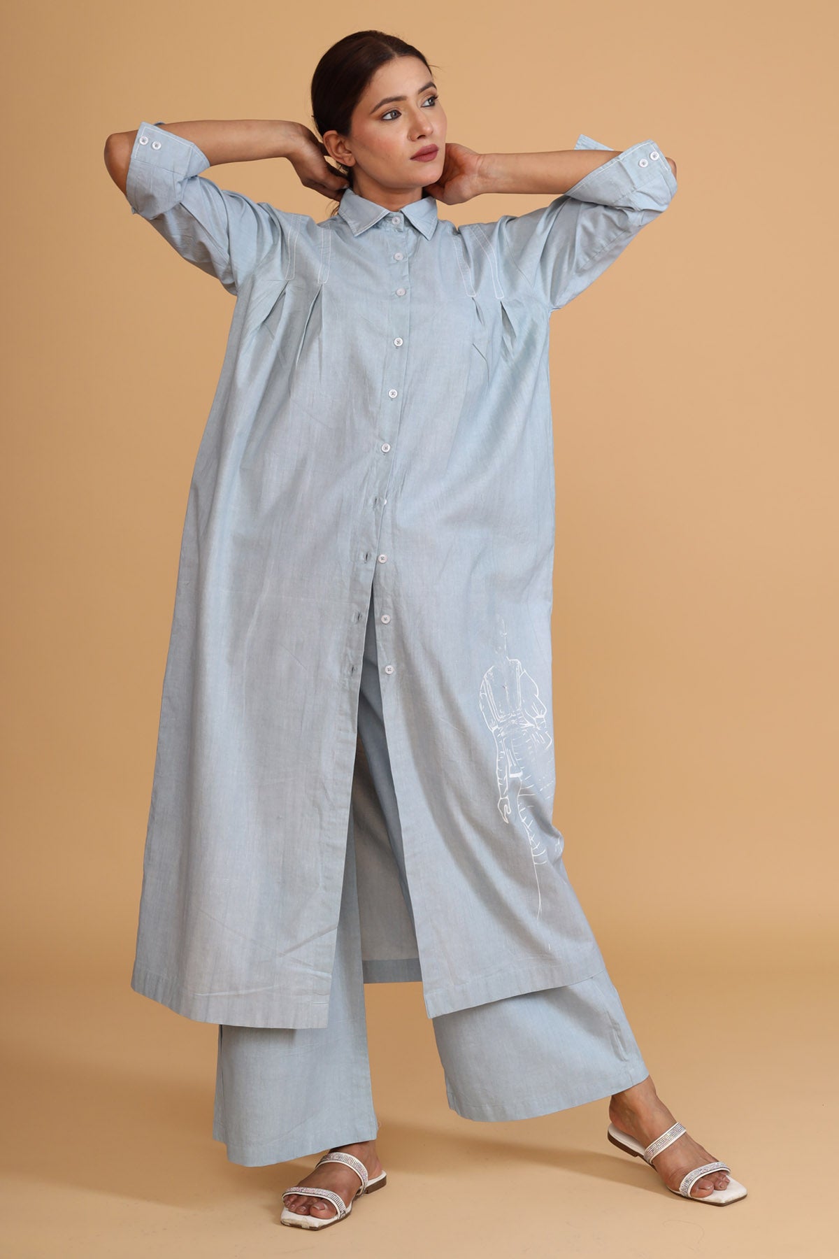 Front Box Pleat Tunic Co-ord Set