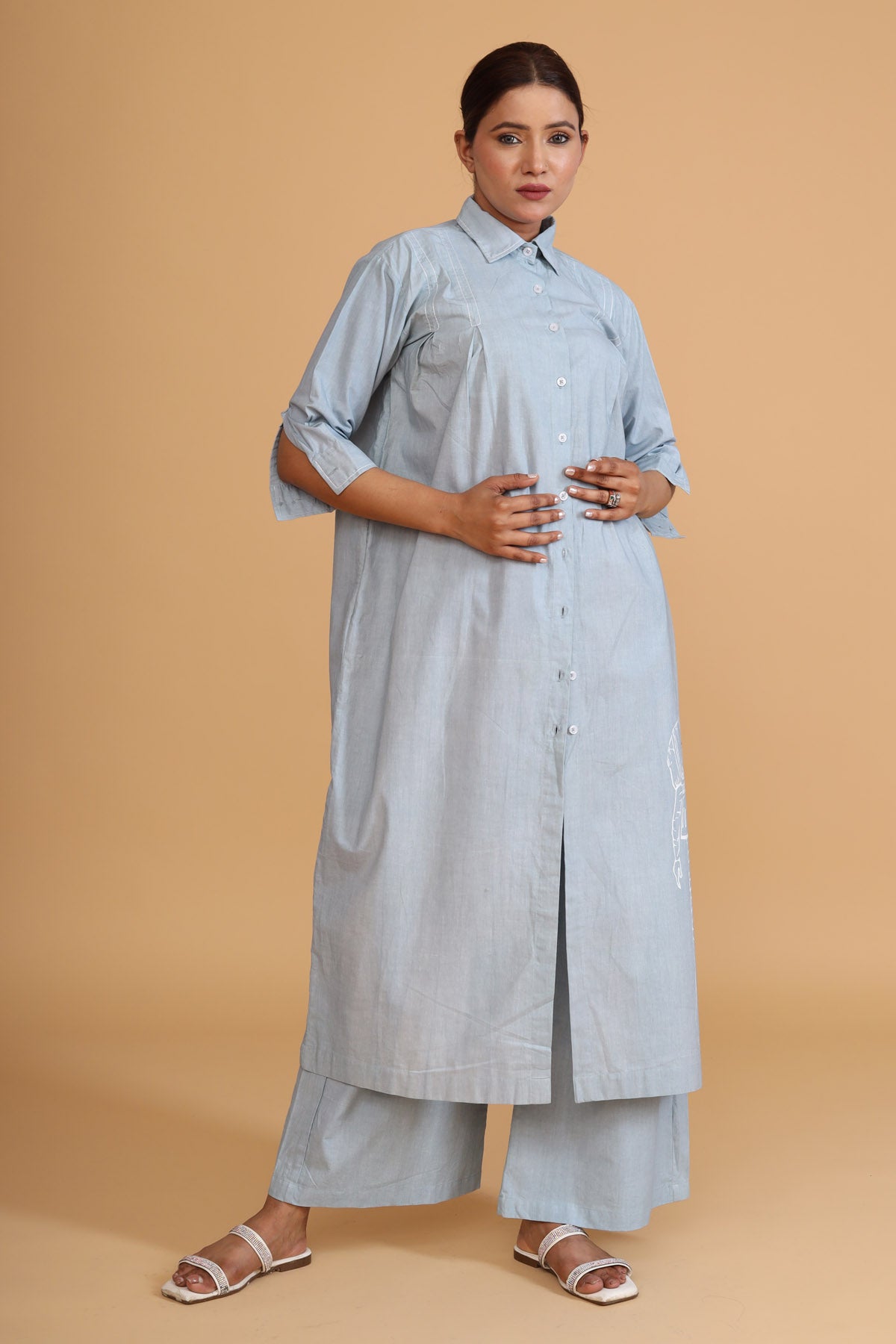 Front Box Pleat Tunic Co-ord Set