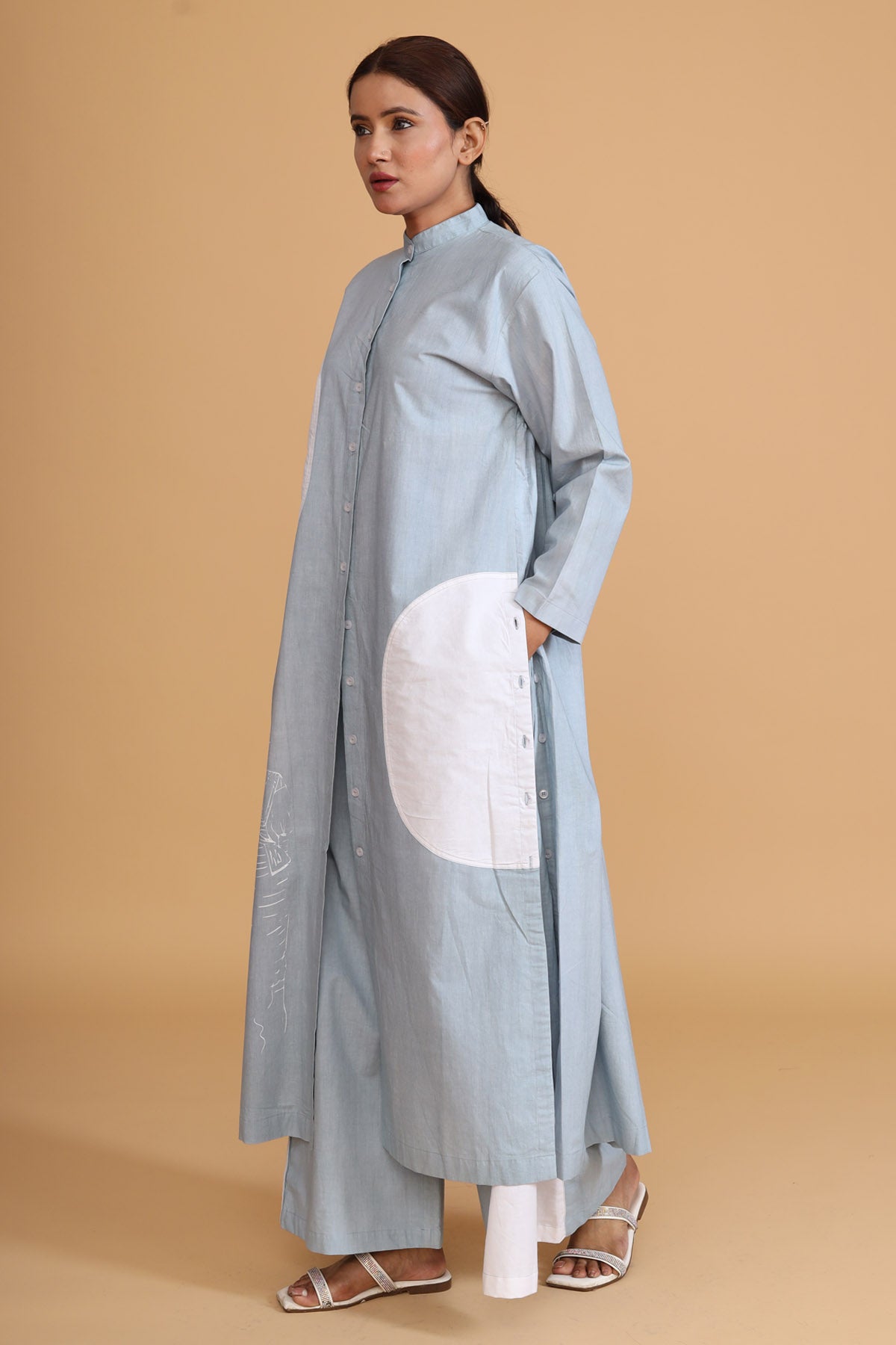 Front Patch Buttoned Tunic