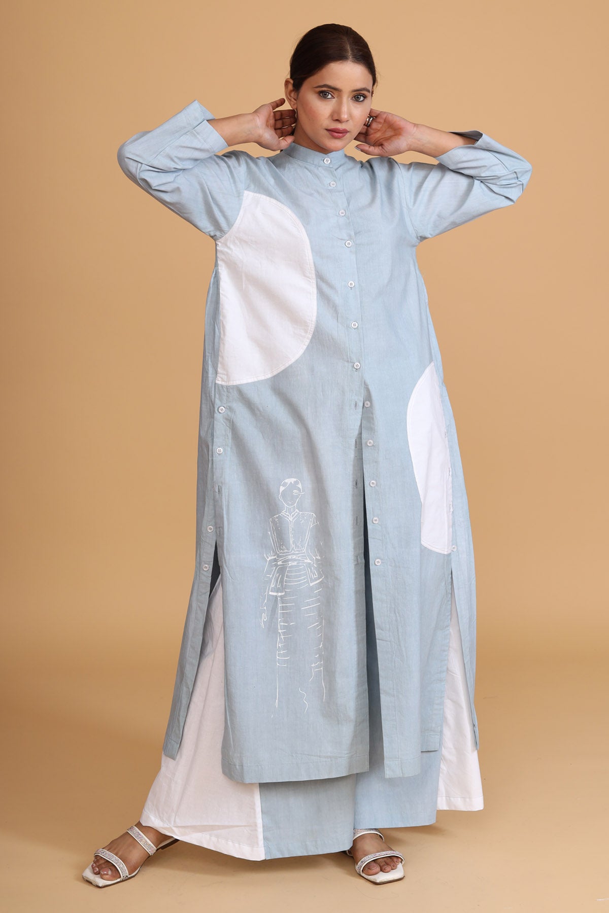 Front Patch Buttoned Tunic