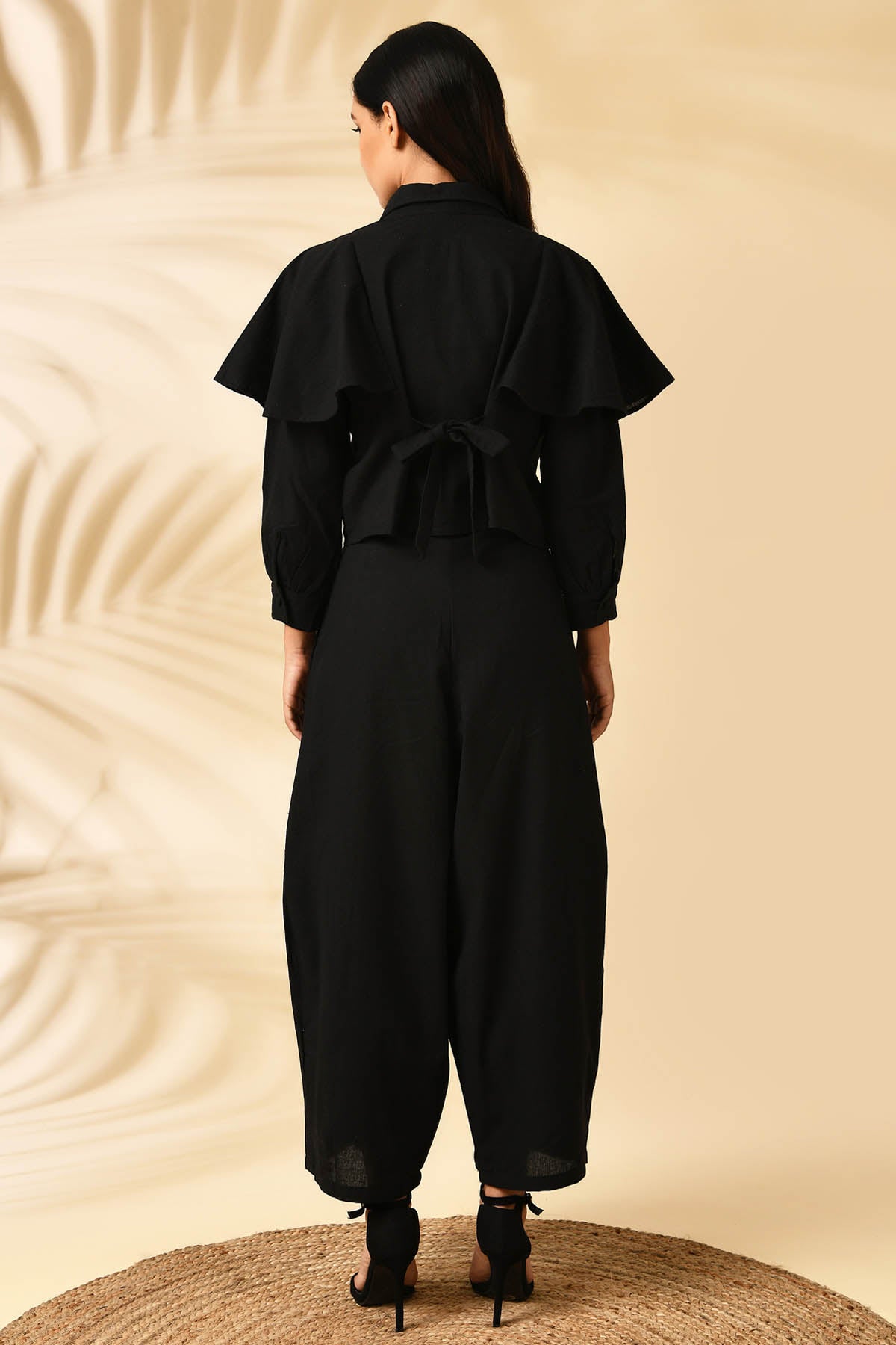 Front Pleated Paper Pants