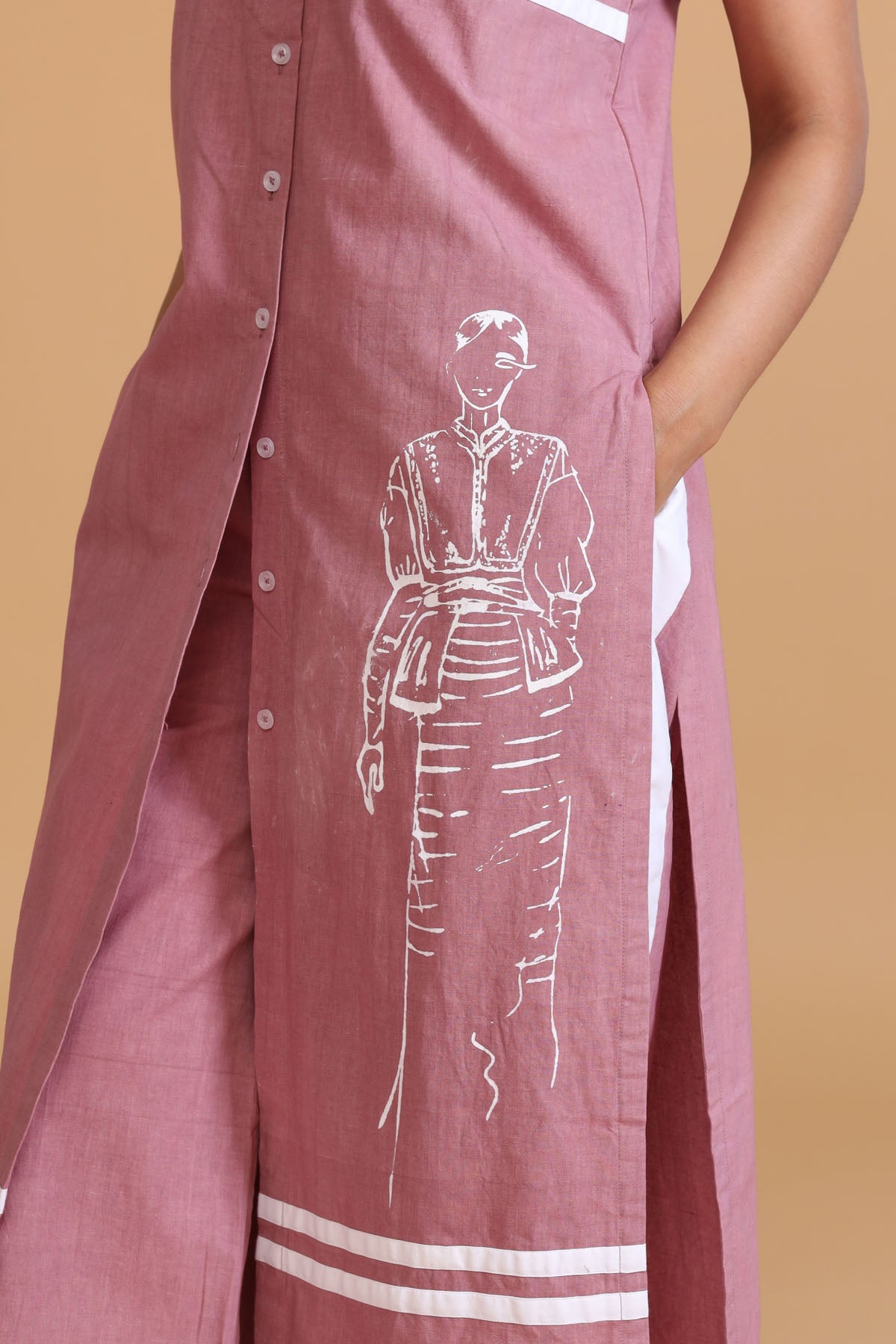 Front Stripe Hand Painted Tunic