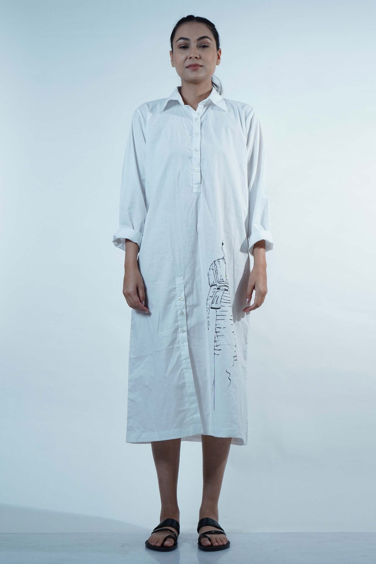 Buy Jaza Front Short Placket Dress For Women Available online at ScrollnShops