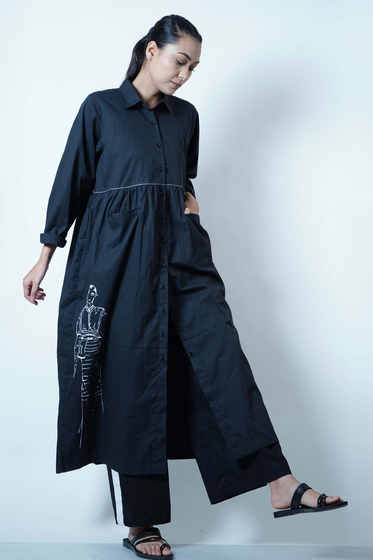 Buy Jaza Front & Back Gather Tunic For Women Available online at ScrollnShops