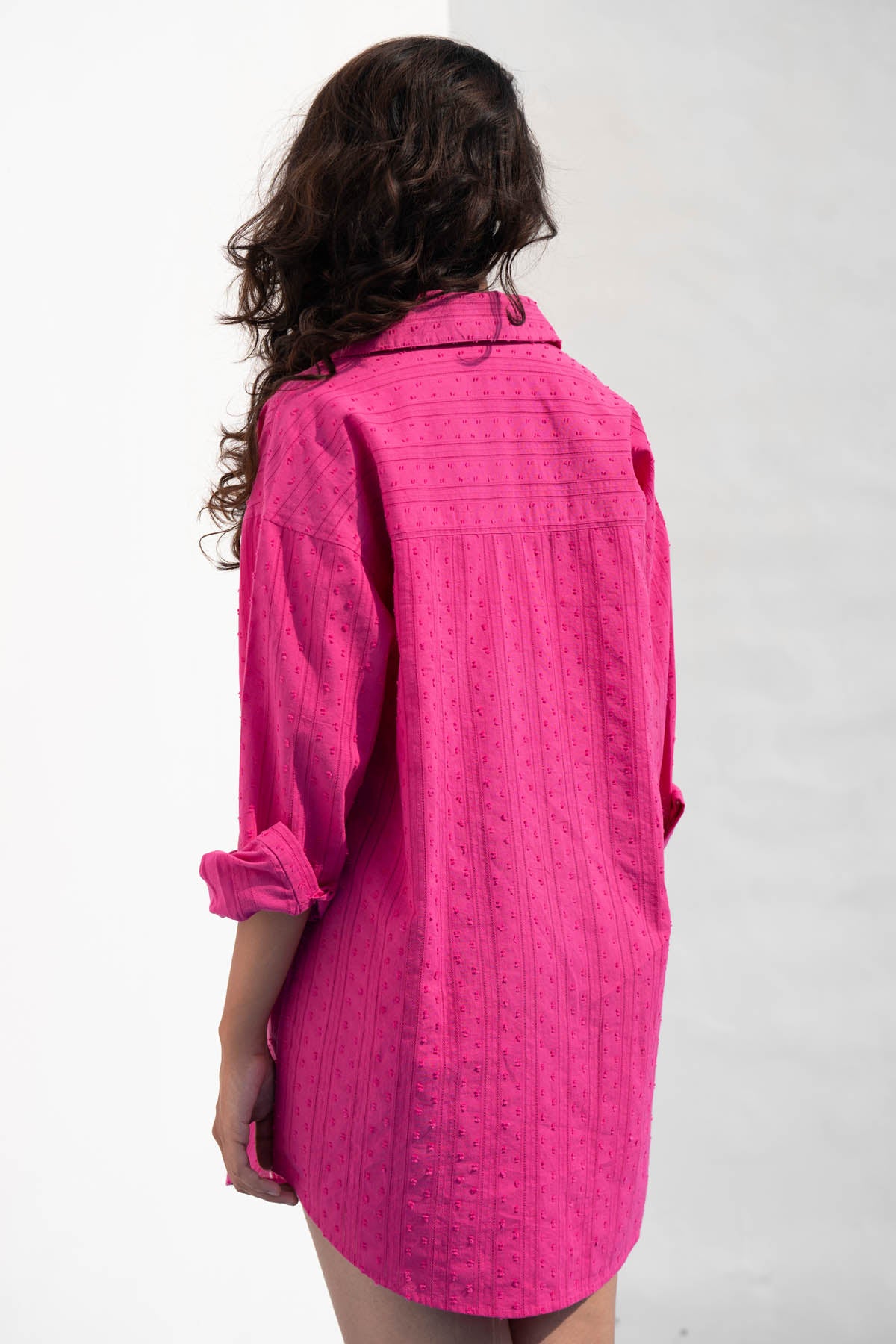 Fuchsia Swiss Dot Shirt