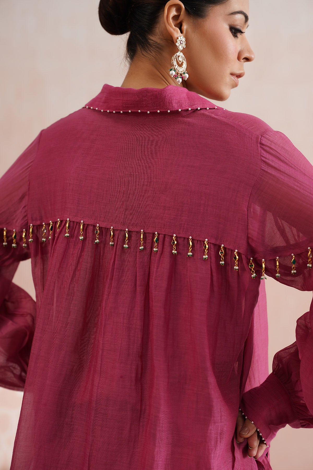 Fuchsia Embellished Co-ord Set