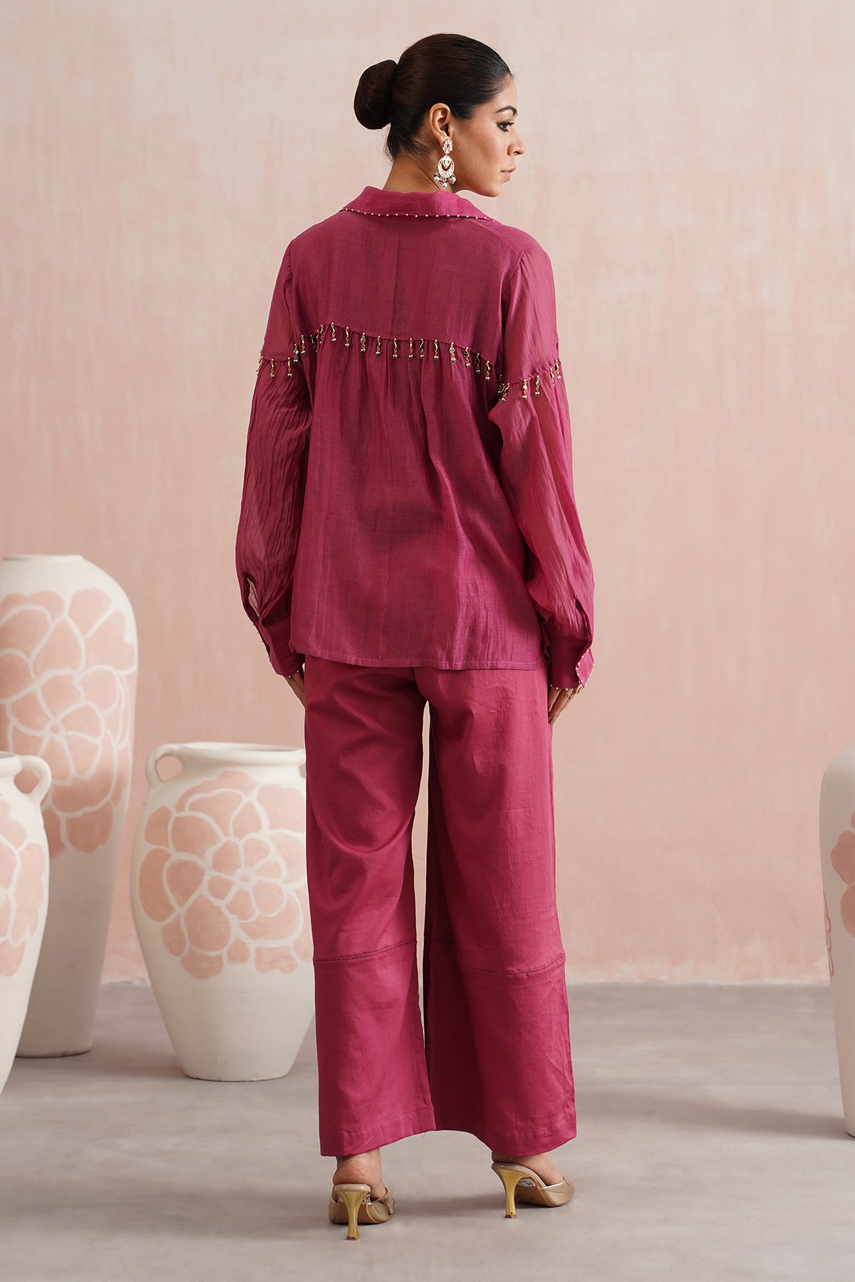 Fuchsia Embellished Co-ord Set