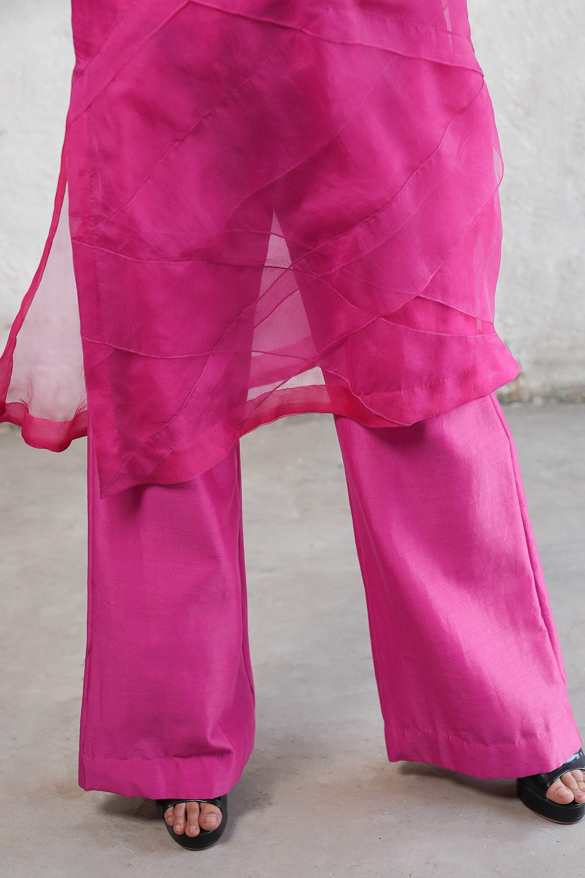 Fuchsia Pink A-Line Kurta Set