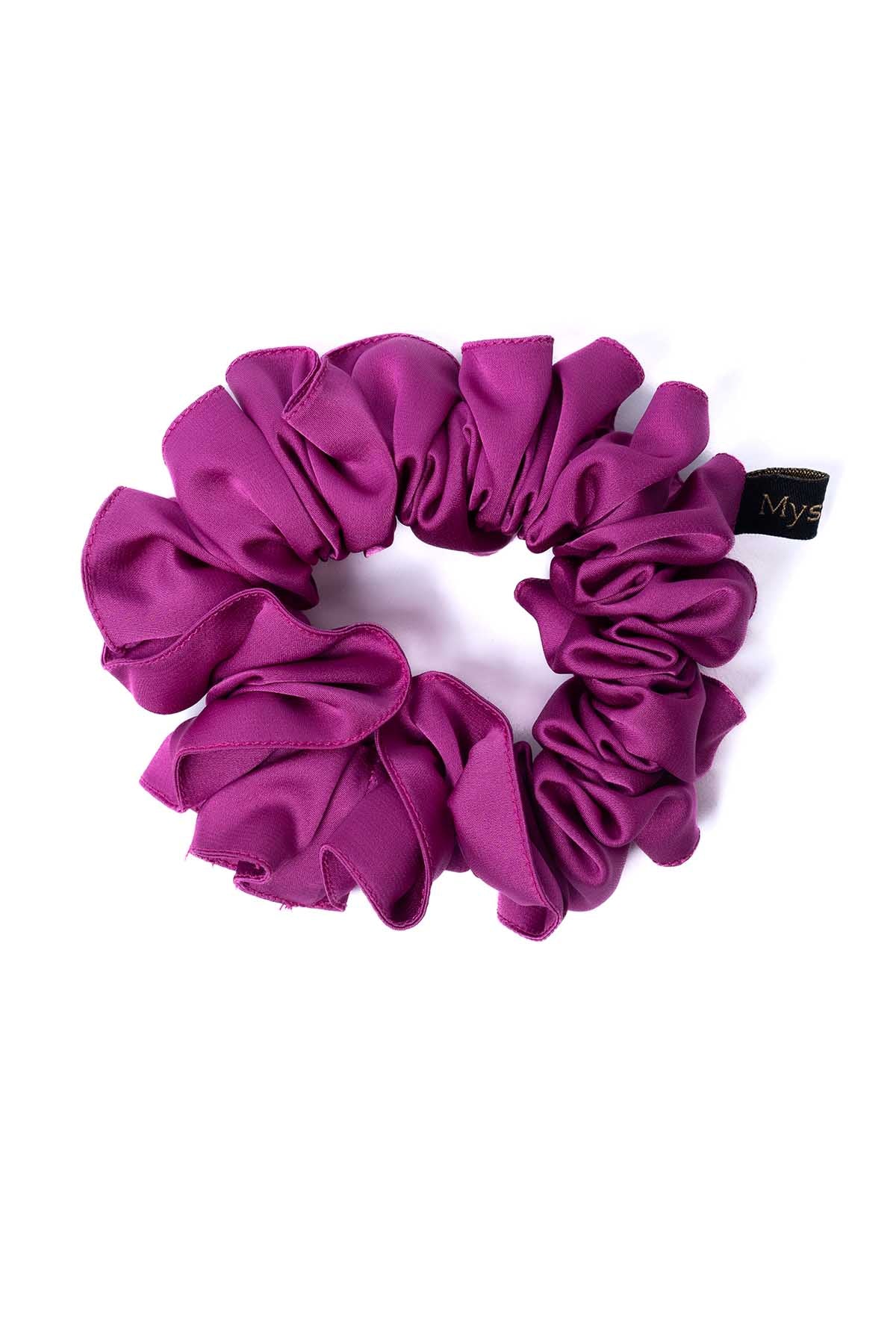 Buy Fuchsia Smooth Satin Scrunchie by Mysthelle for women online at ScrollnShops