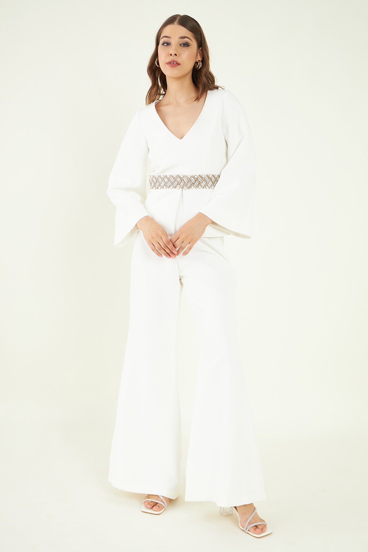 Buy Full Sleeves White Co-ord Set Online