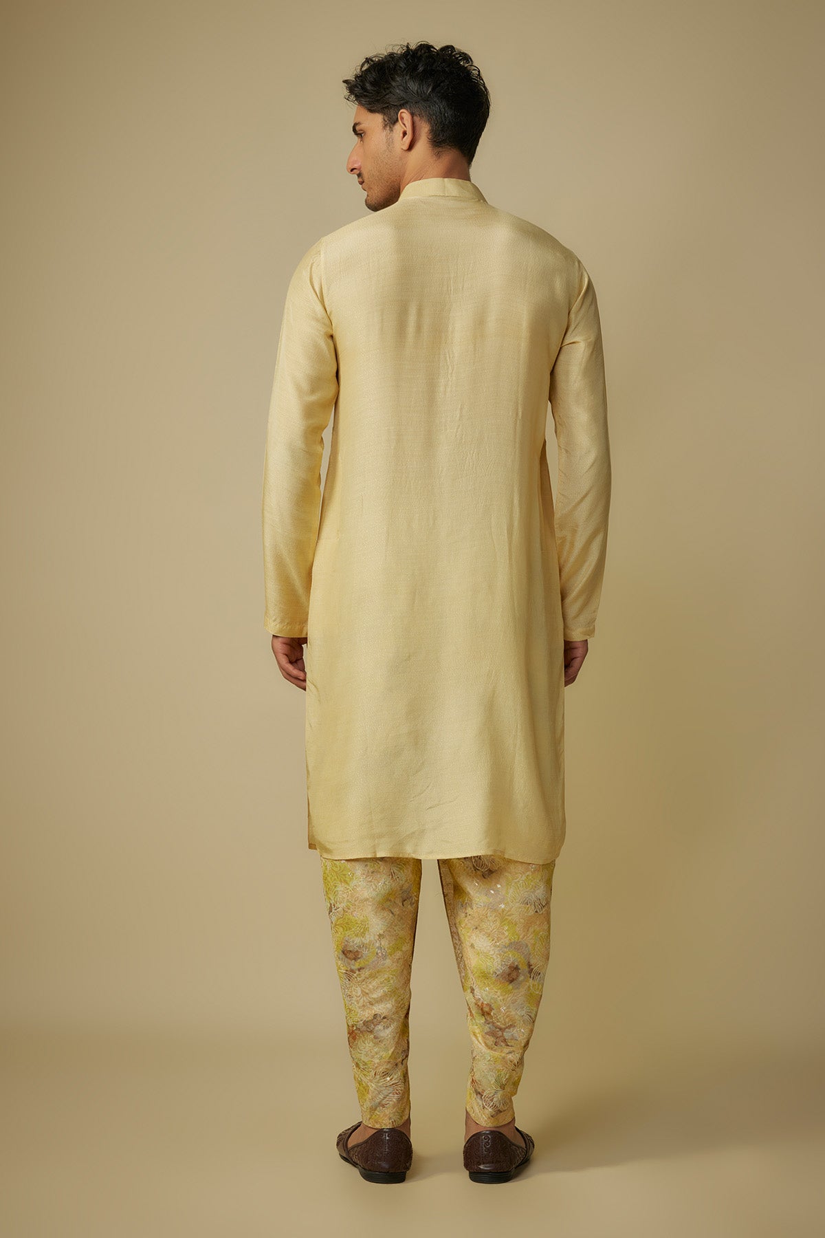 Full Sleeves Yellow Kurta Set