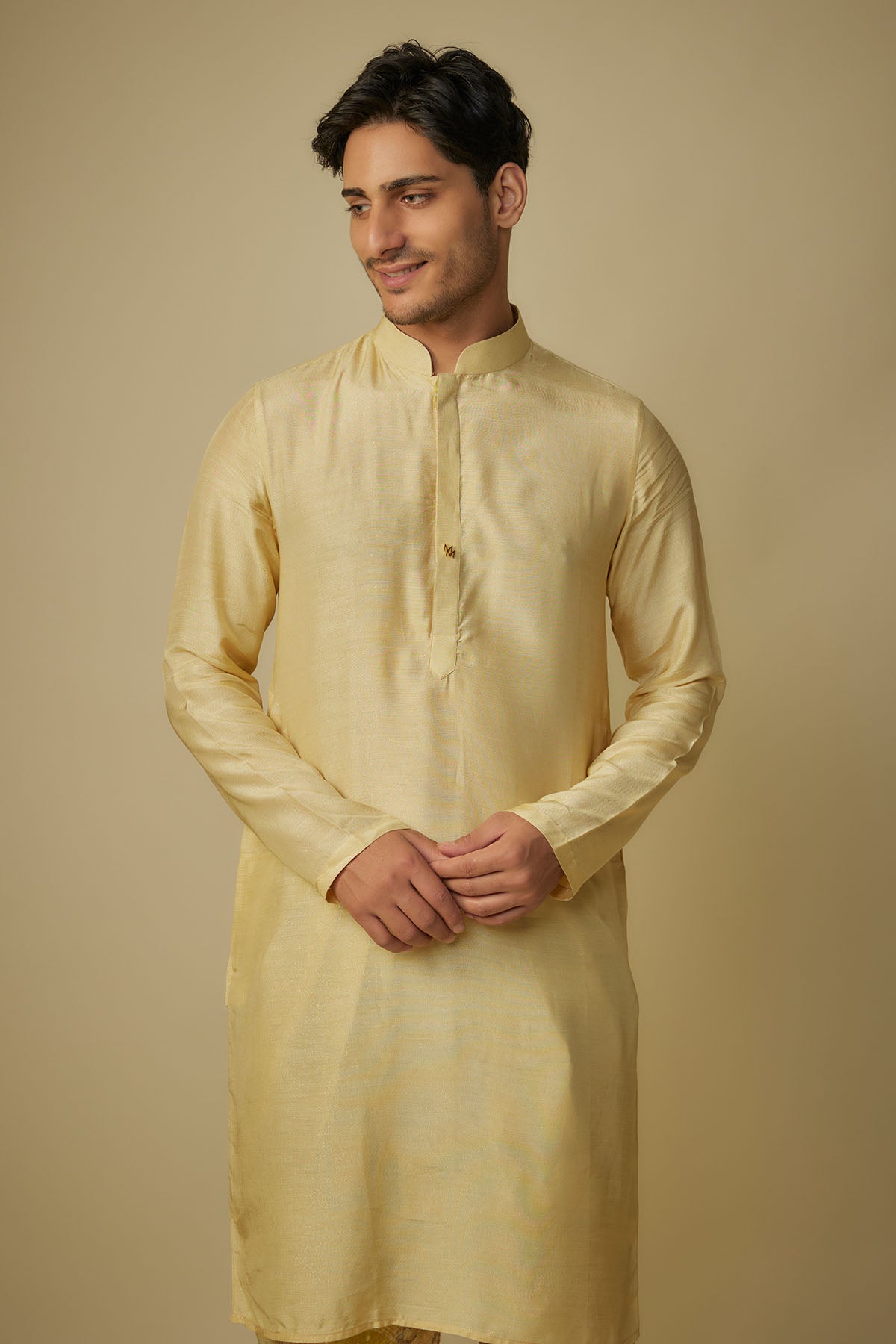 Full Sleeves Yellow Kurta Set