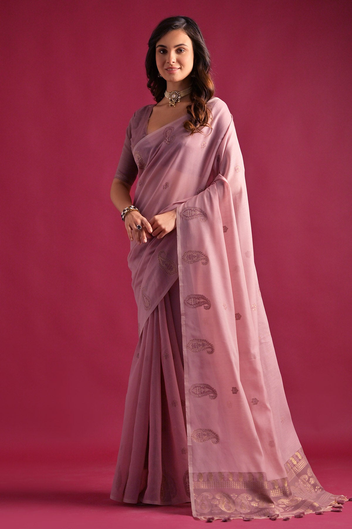 Buy Gajri Keri Weaving Work Saree by Lili Lala for women online at ScrollnShops