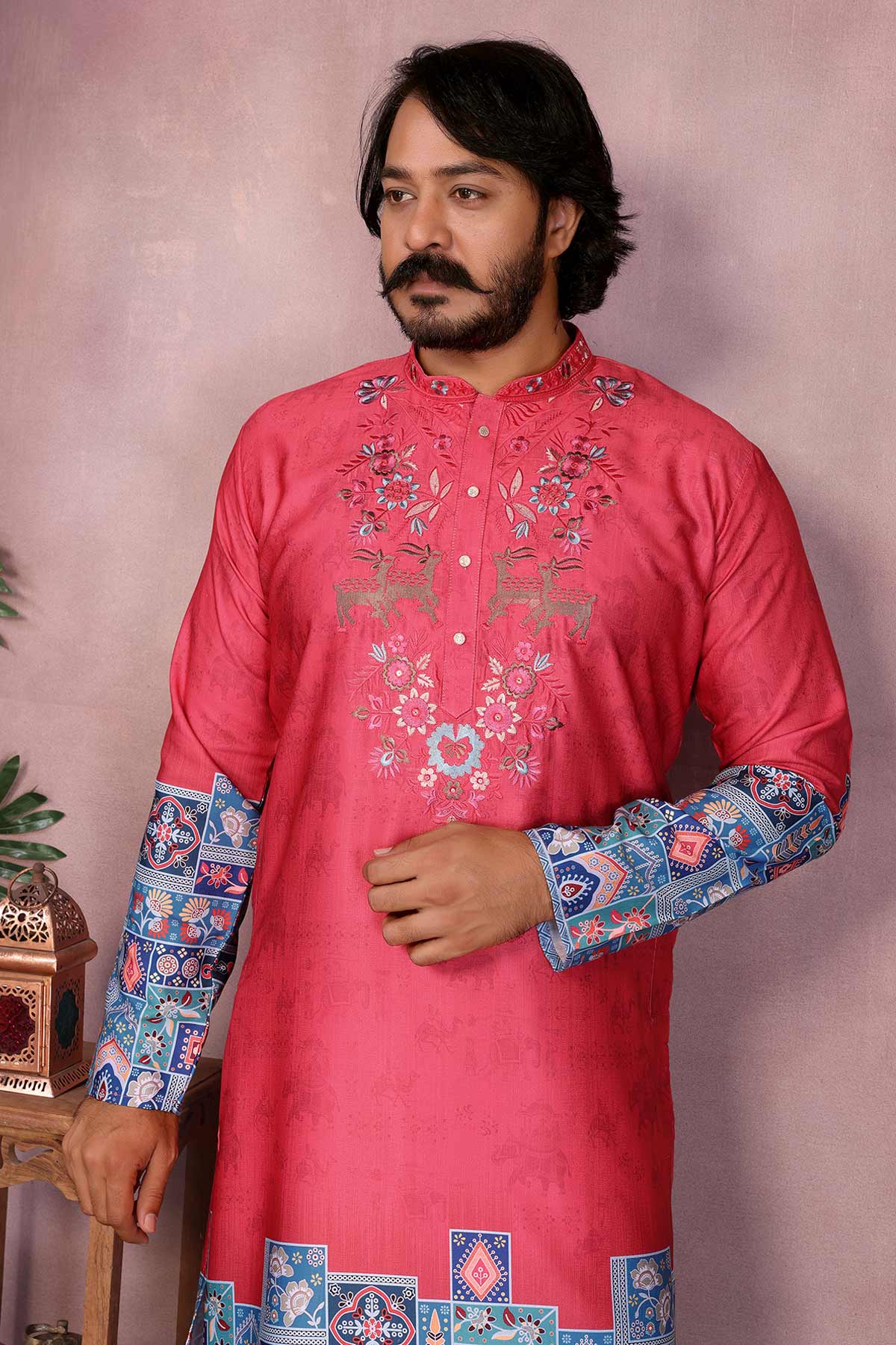 Gajri Khadi Cotton Kurta & Pant
