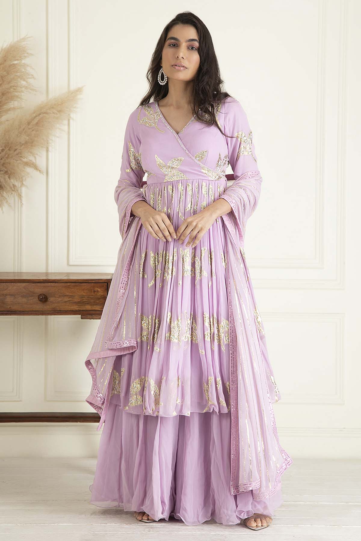 Gathered Kurta & Sharara Set