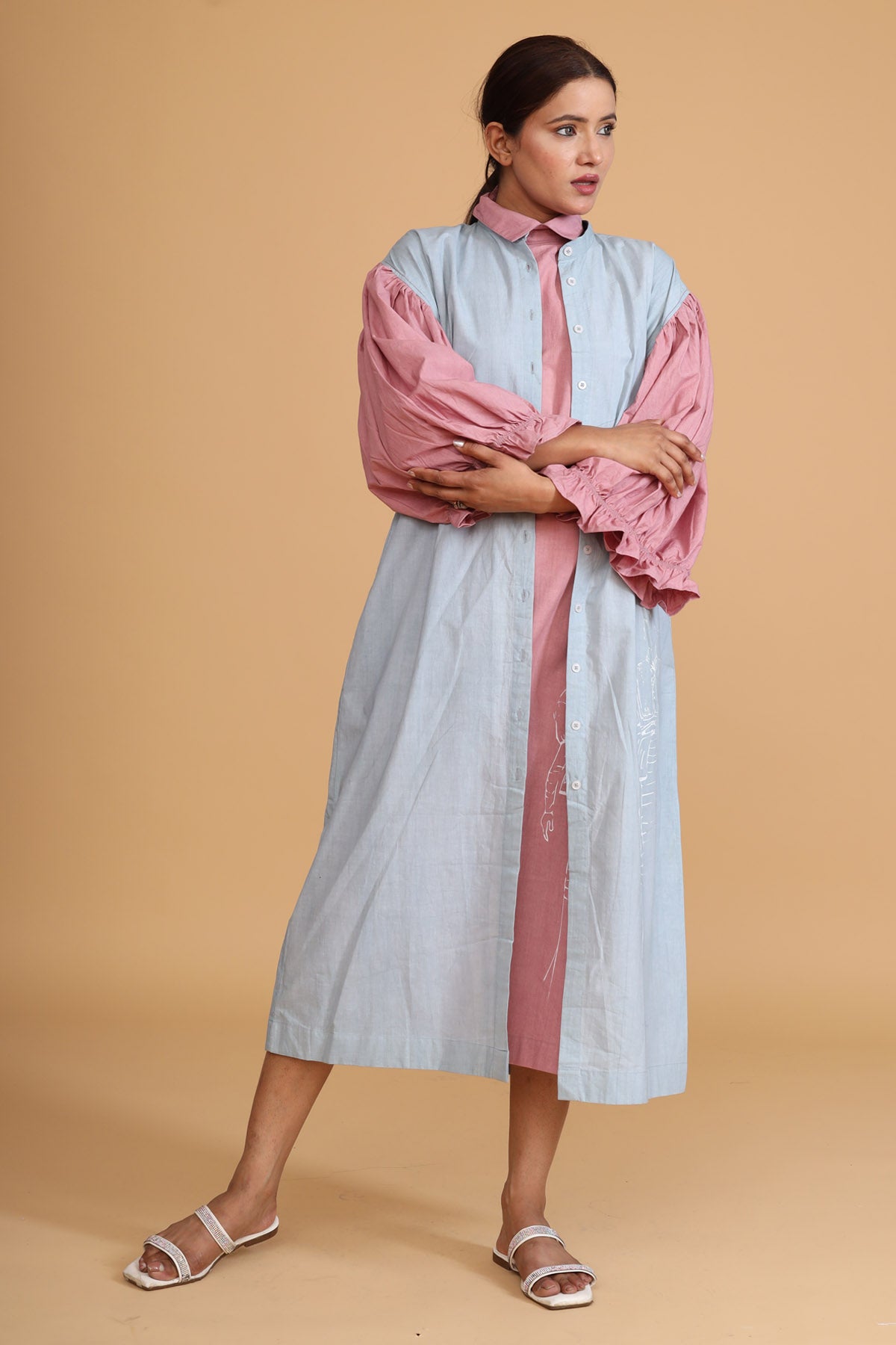 Gathered Pink Mint Overlay