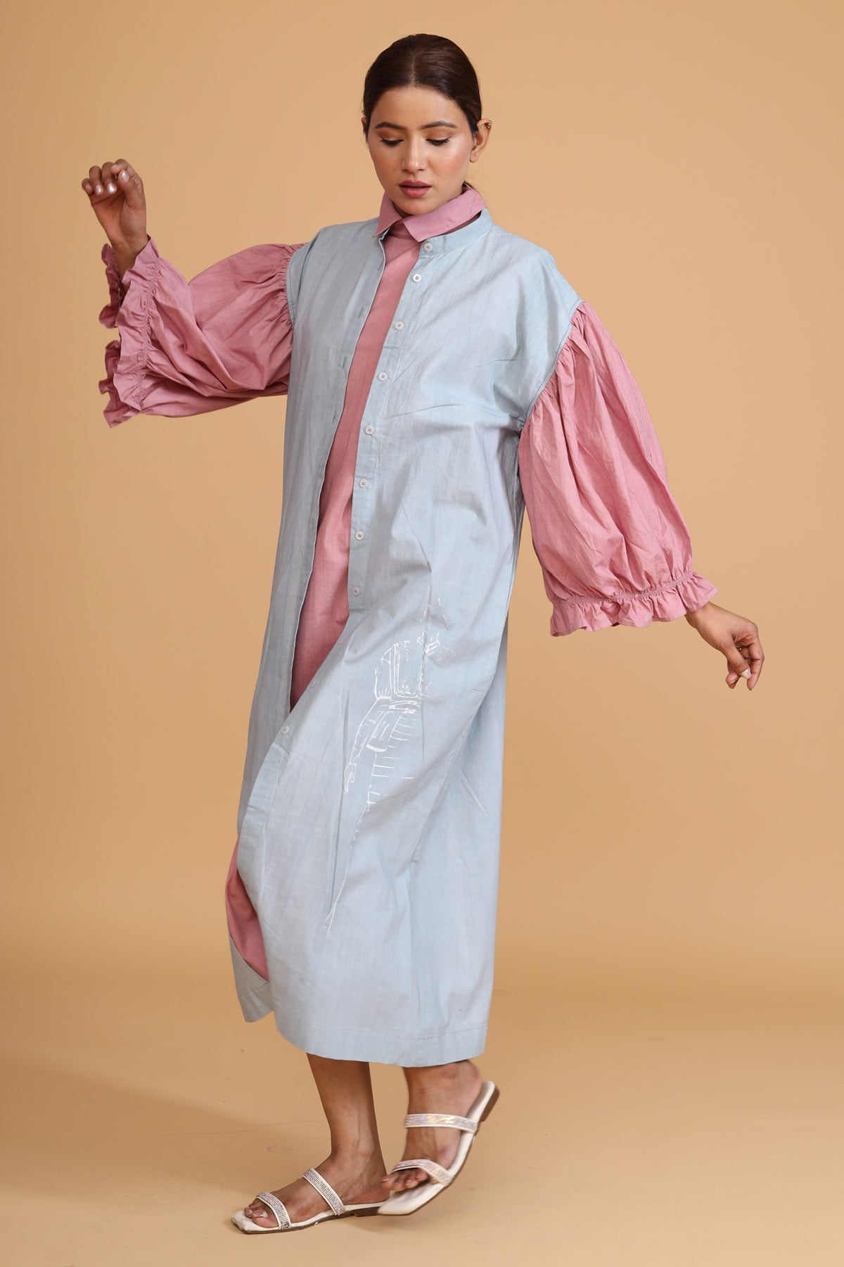 Gathered Pink Mint Overlay