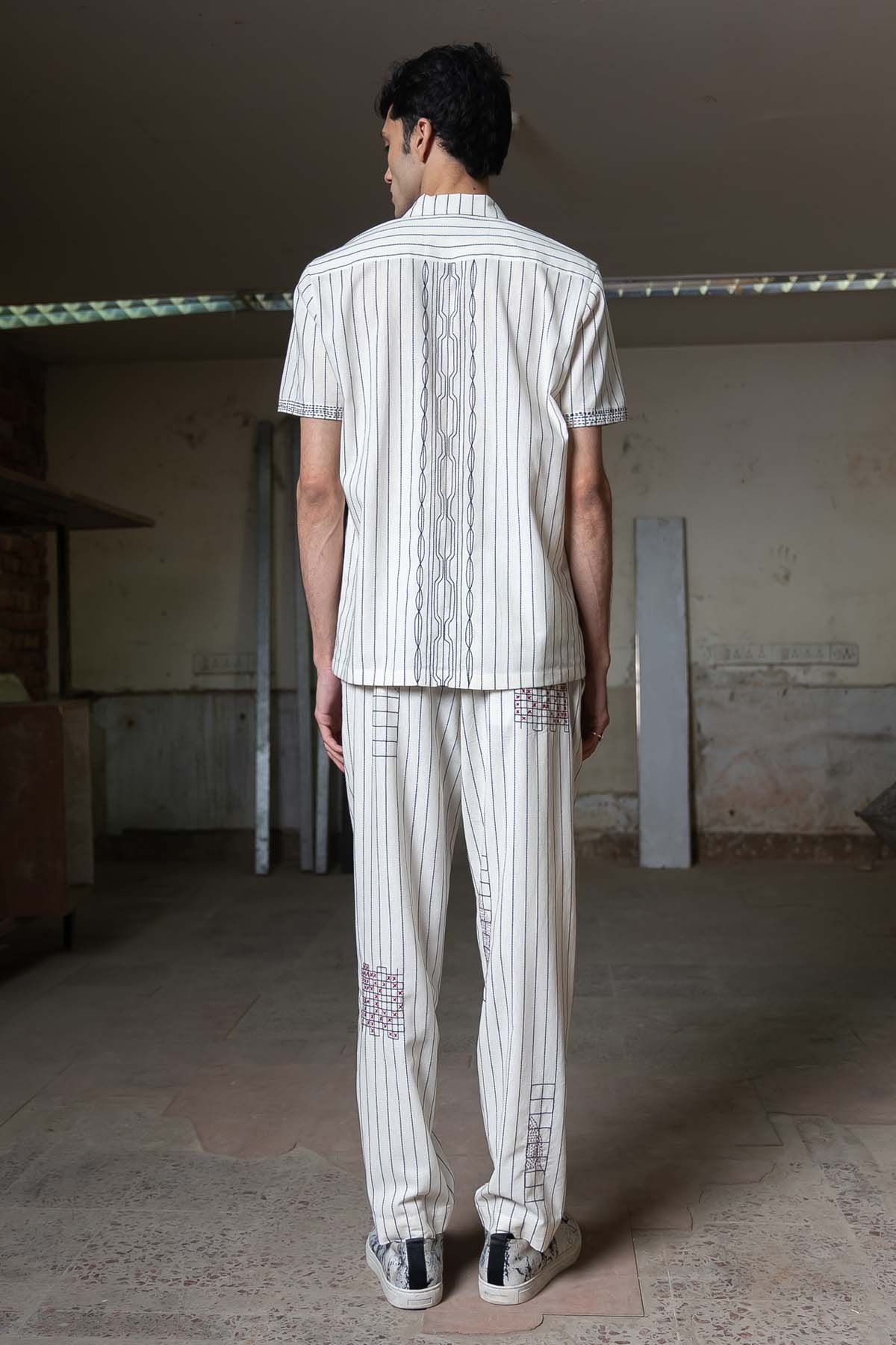 Geometric Embroidered Shirt