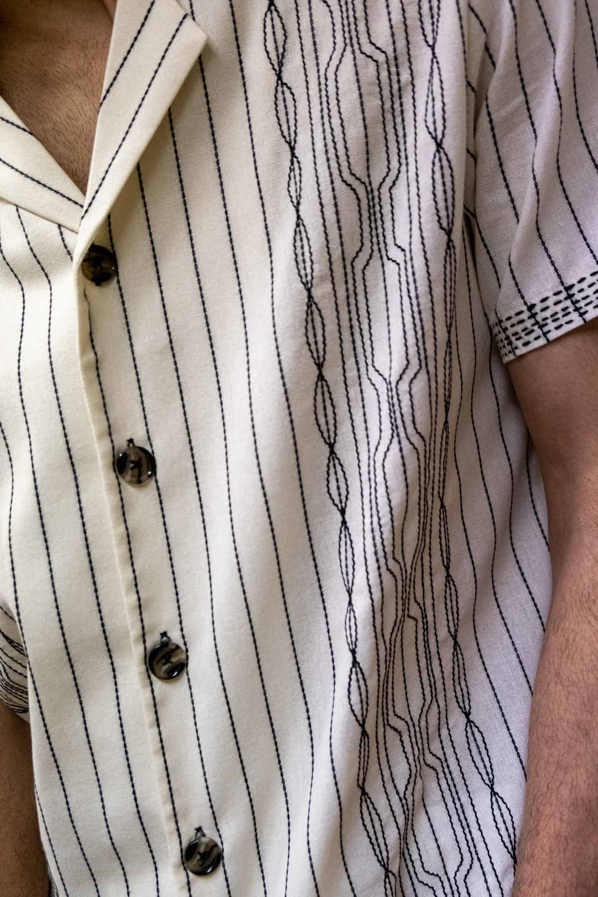 Geometric Embroidered Shirt