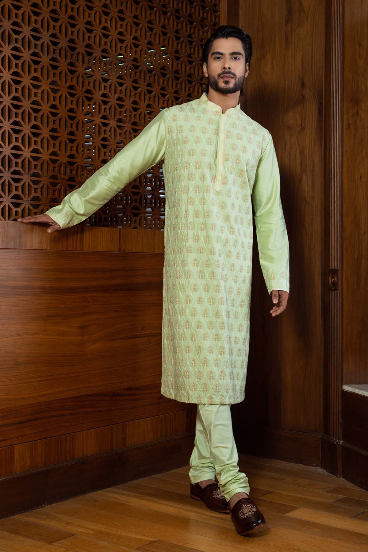Geometric Embroidery Kurta Set