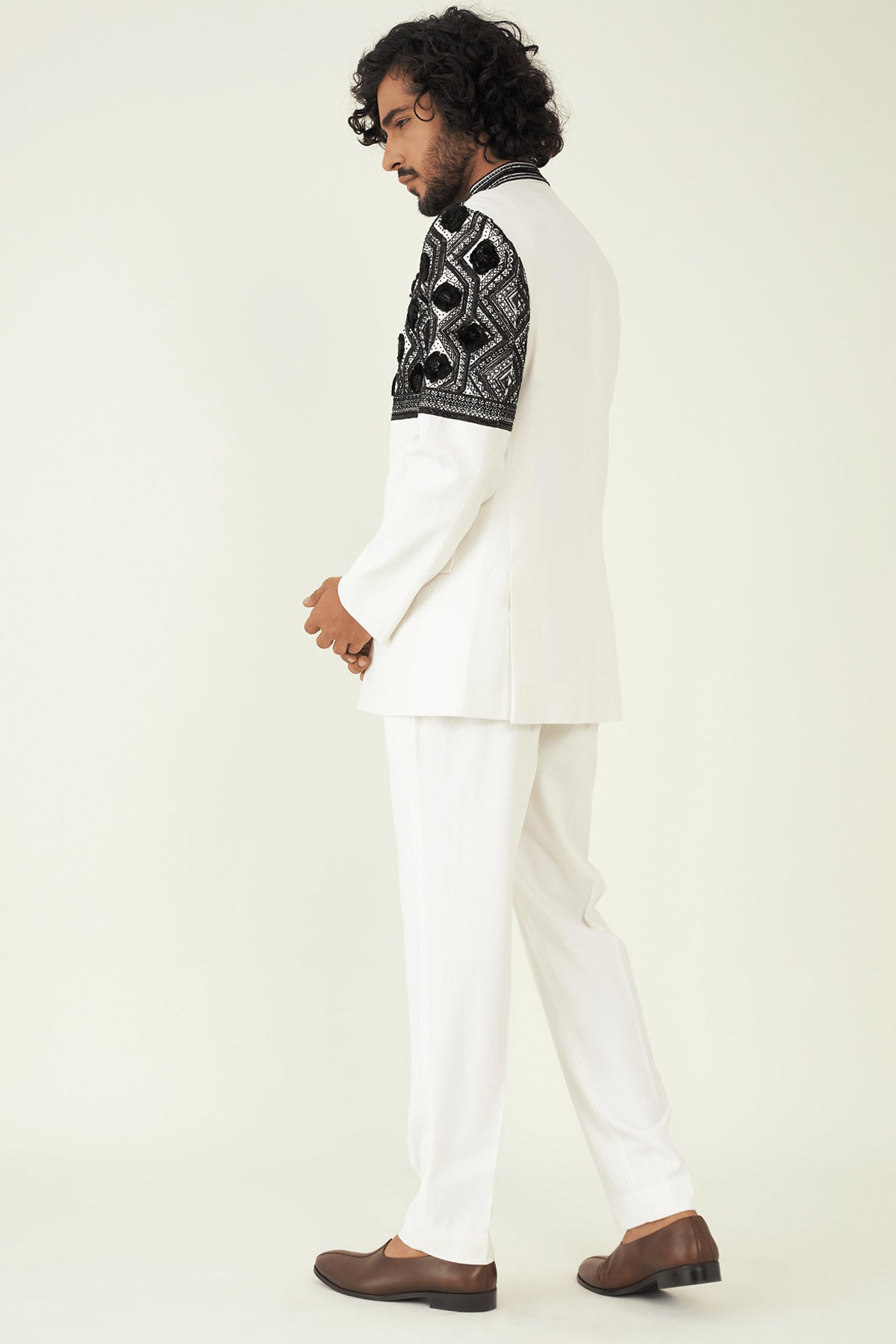 Geometric Pattern Bandhgala Set