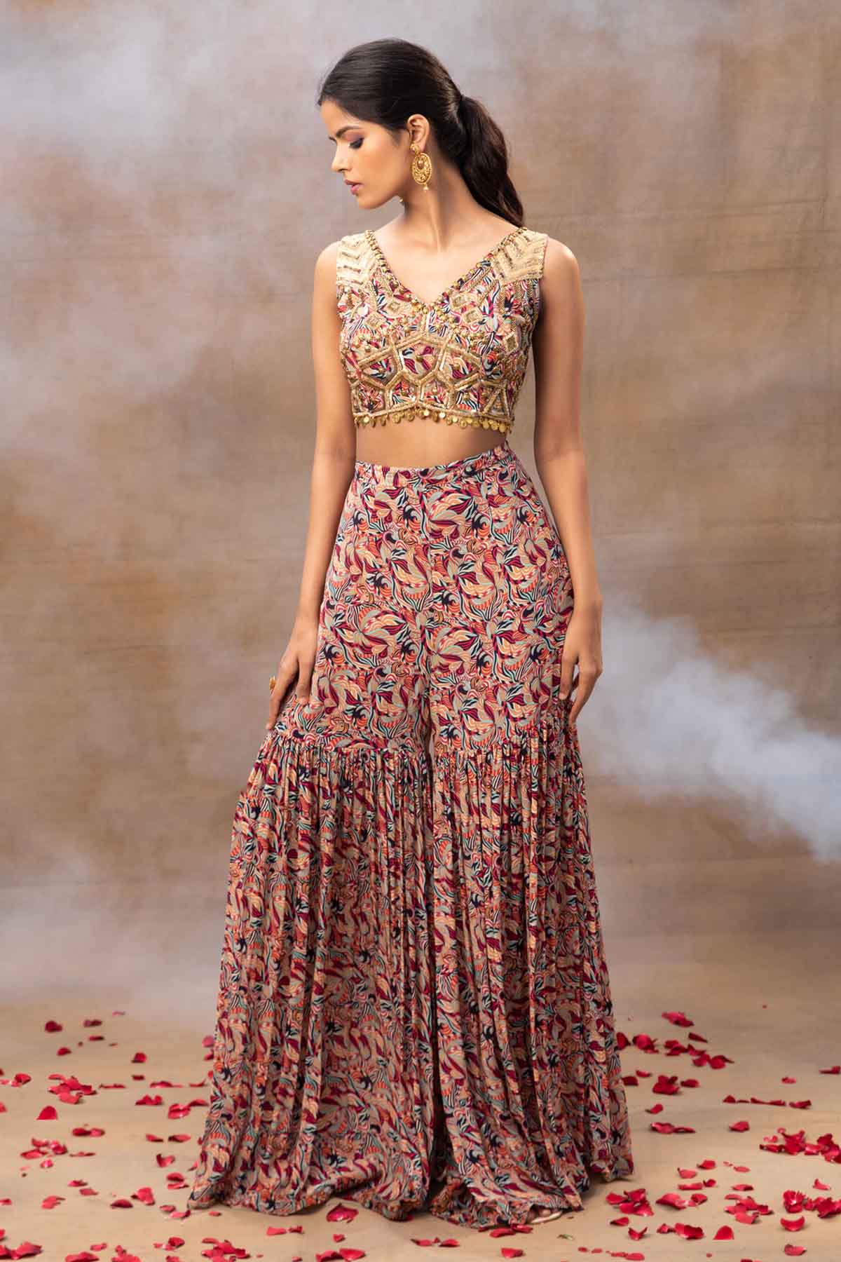 Geometric Sequins Cape Set