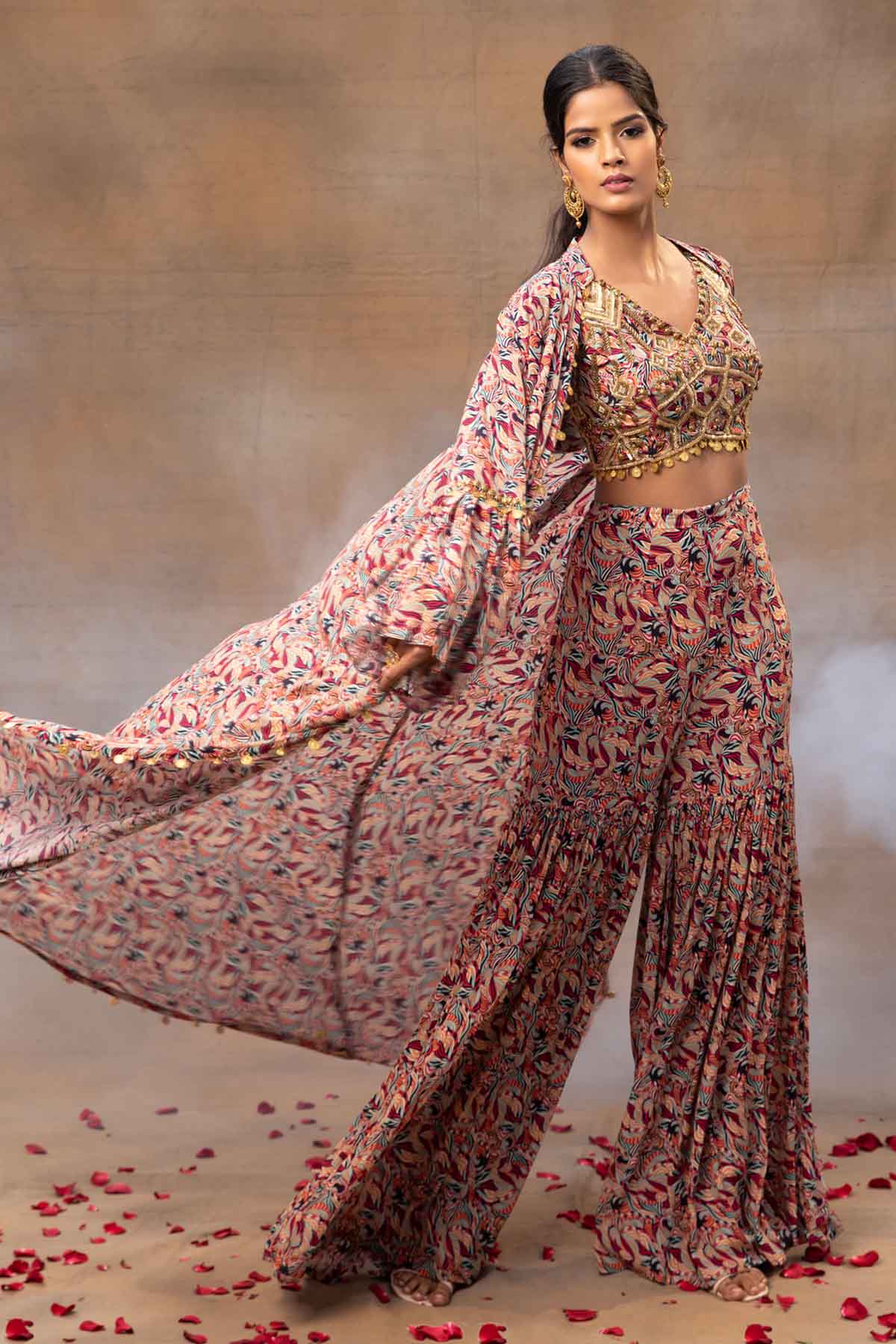 Geometric Sequins Cape Set