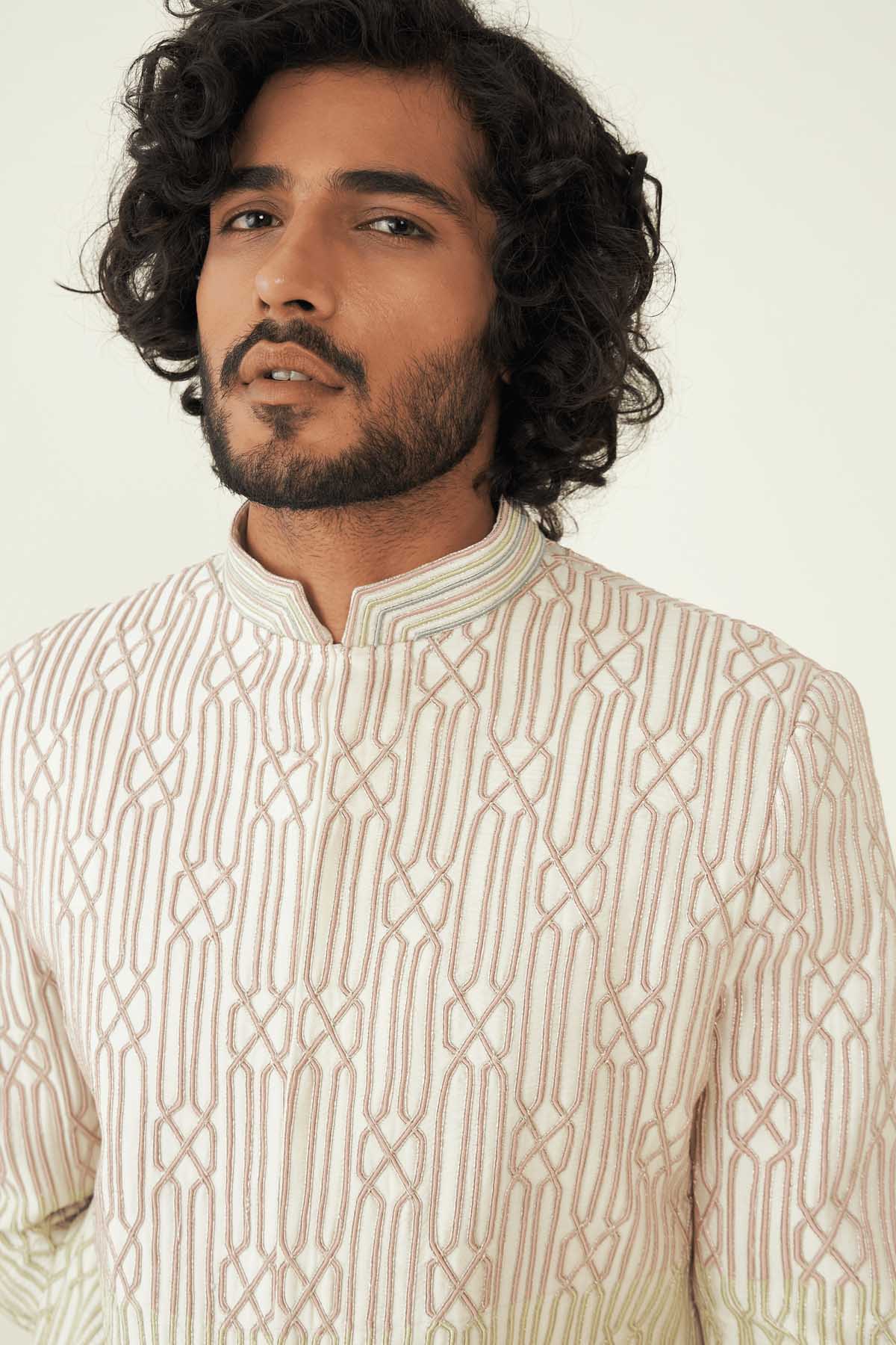 Geometric Zari Sherwani Set