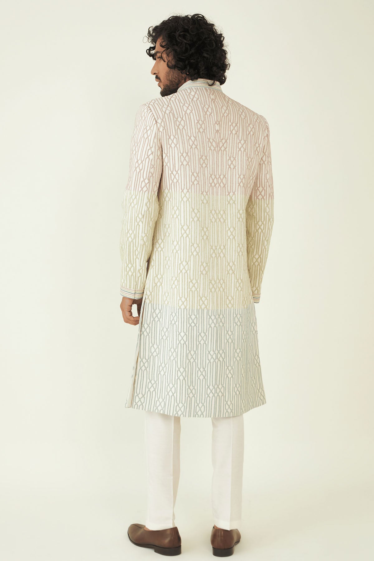 Geometric Zari Sherwani Set