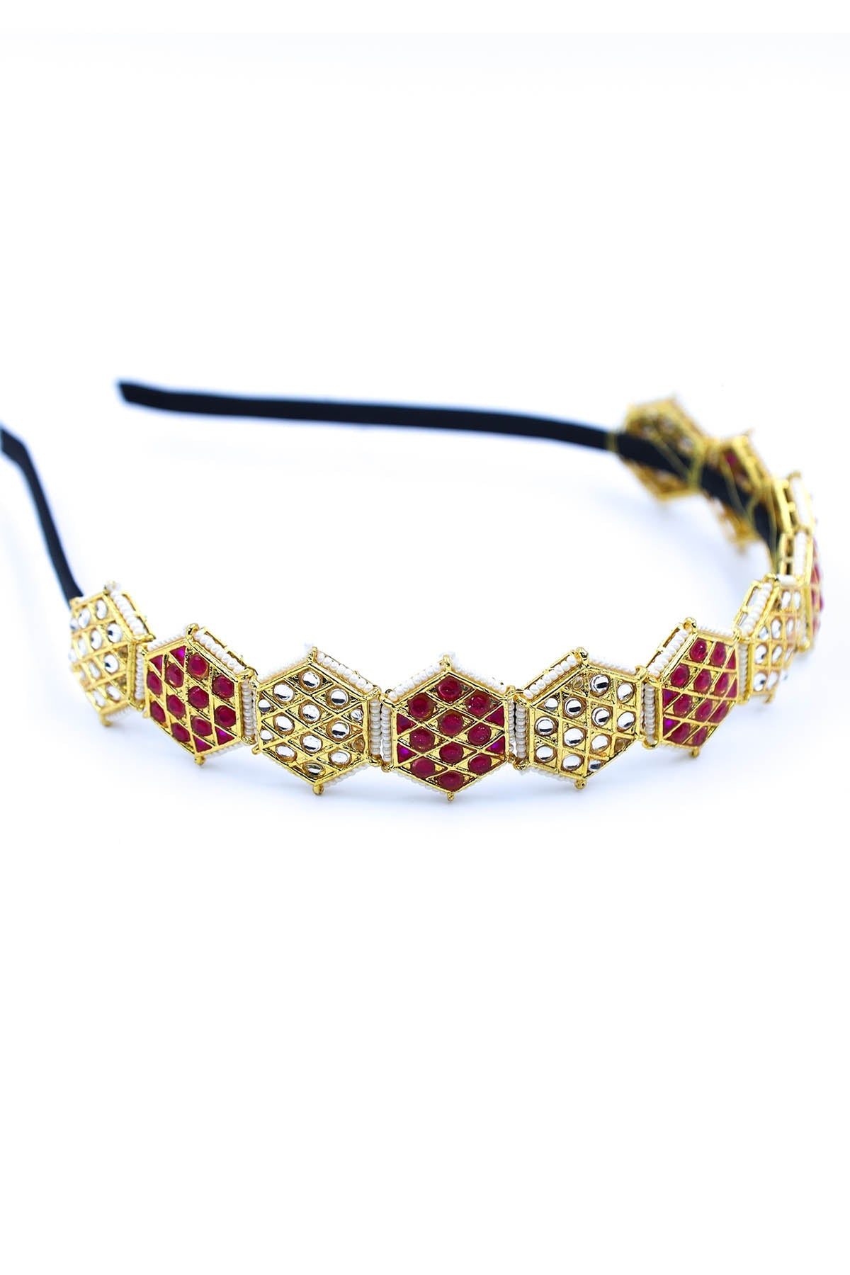 Buy Geometric Broach Carved Hairband by Foot Fuel for women online at ScrollnShops