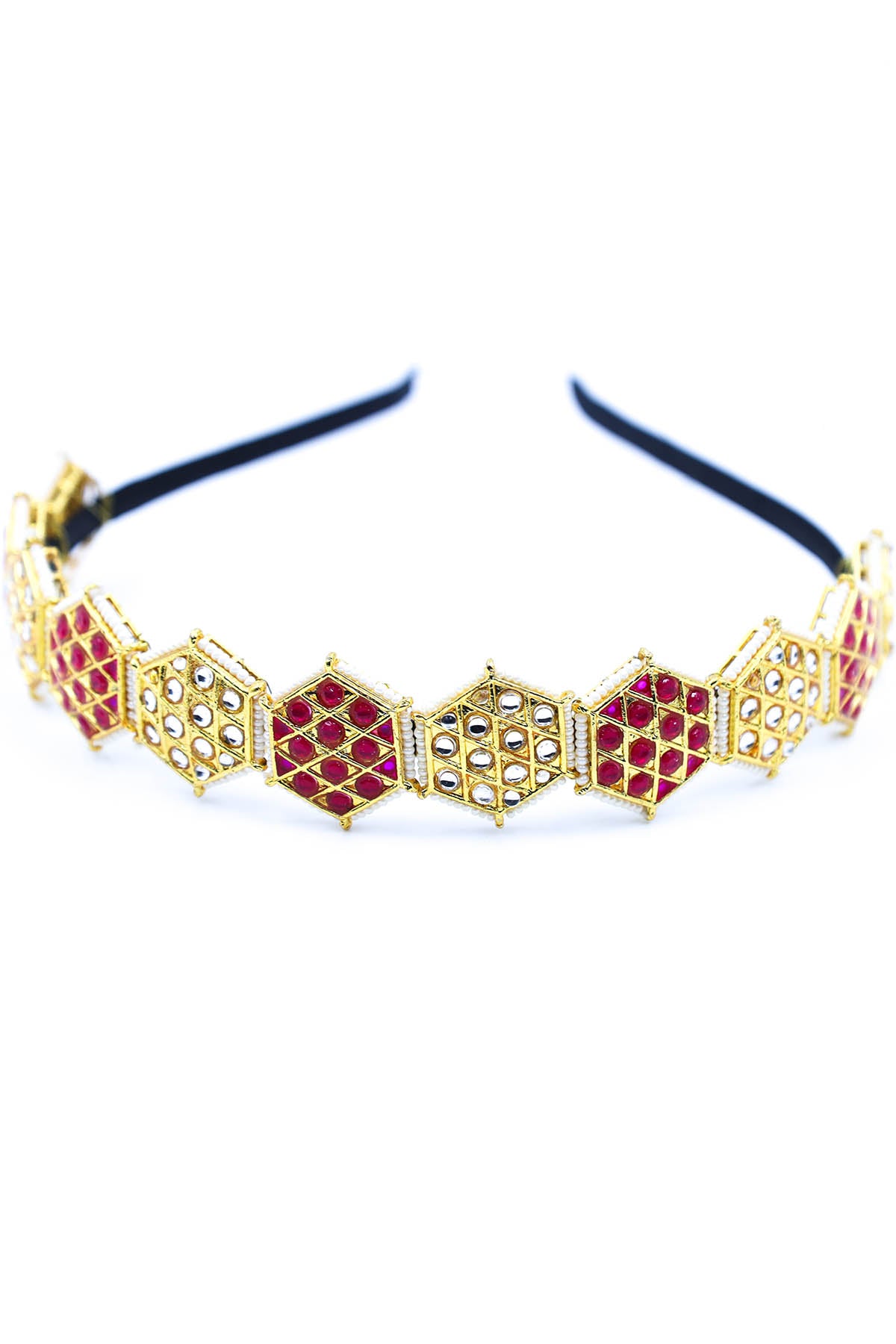 Buy Geometric Broach Carved Hairband Online