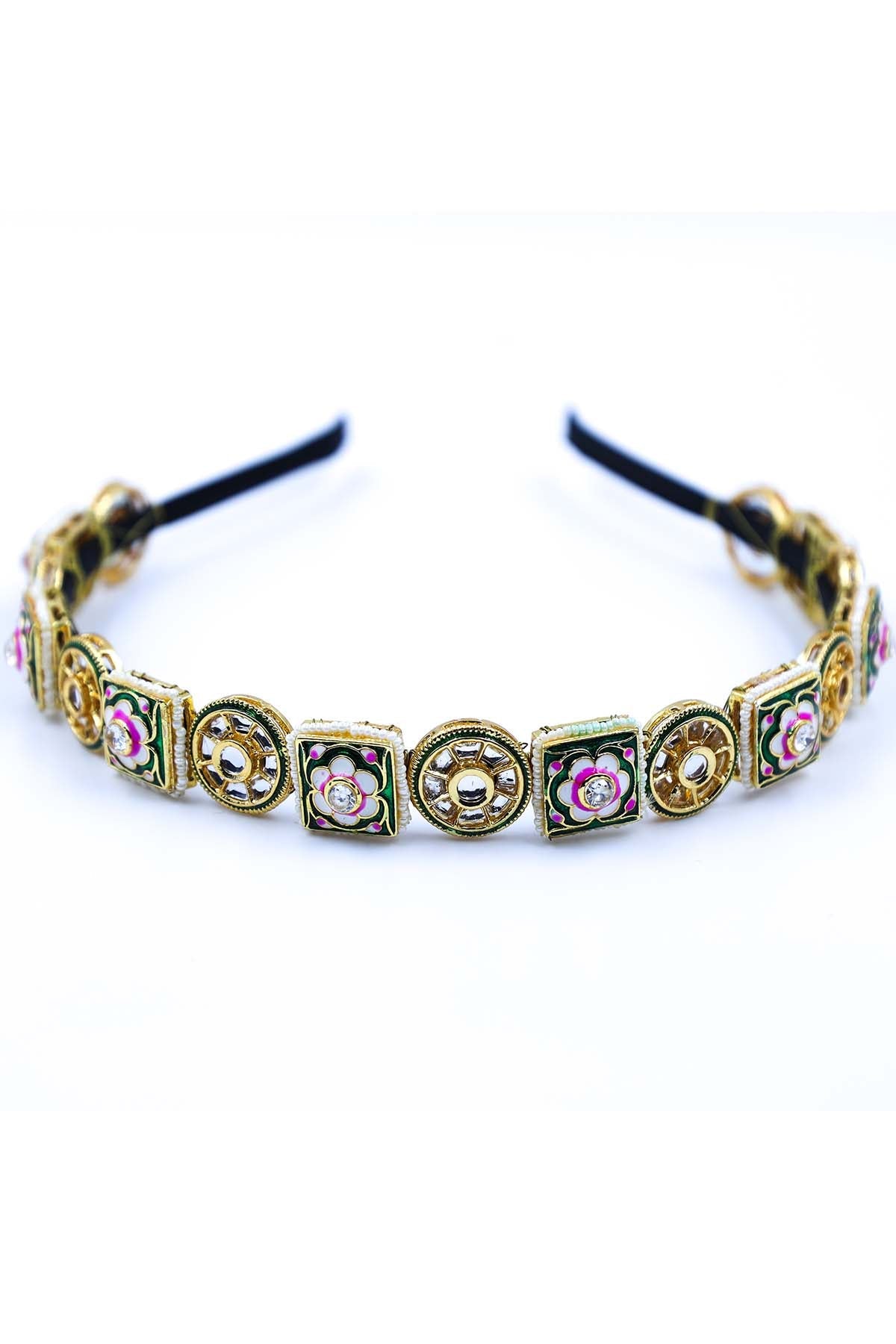 Buy Geometric Embellished Hairband by Foot Fuel for women online at ScrollnShops