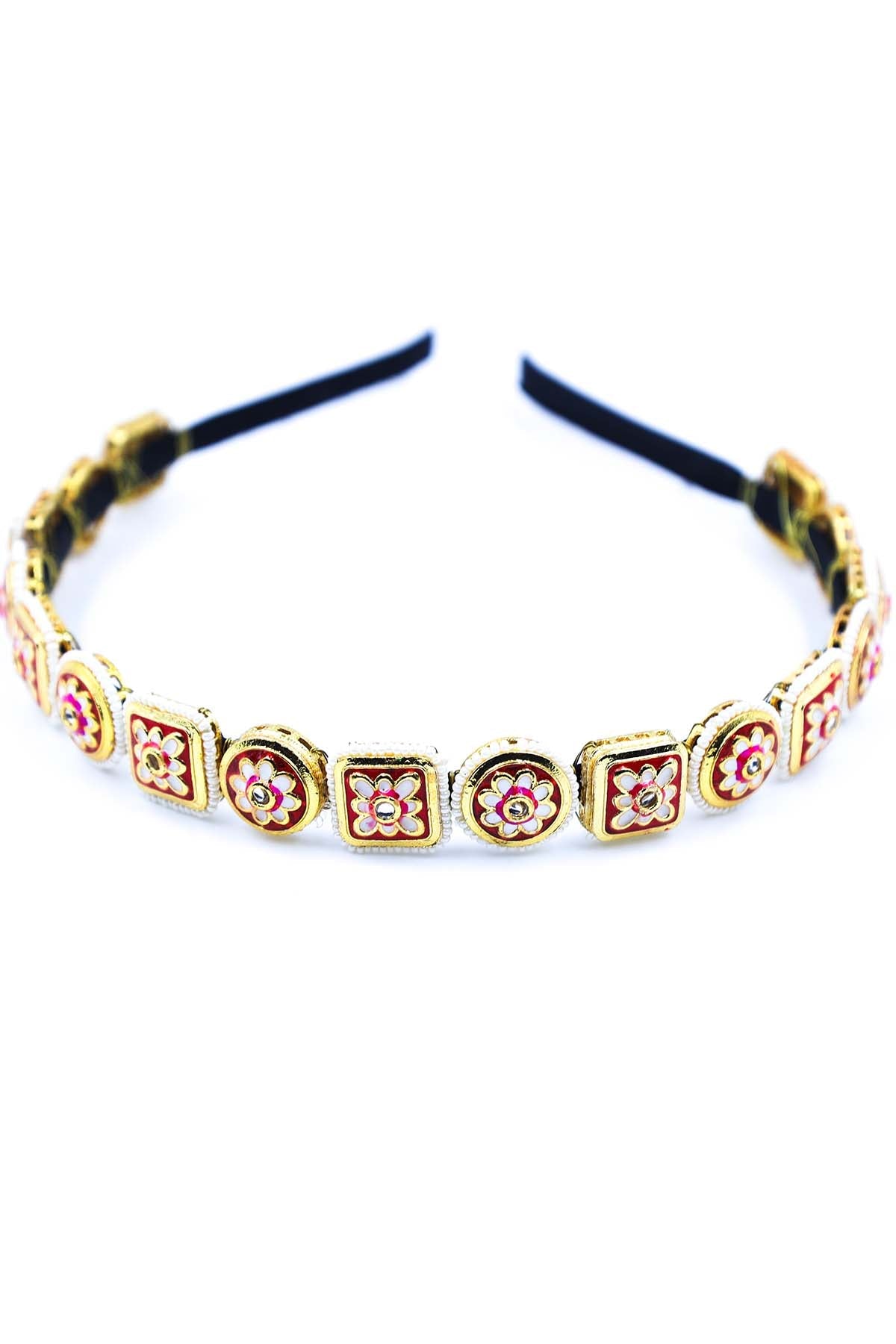 Buy Geometric Embellished Headband by Foot Fuel for women online at ScrollnShops