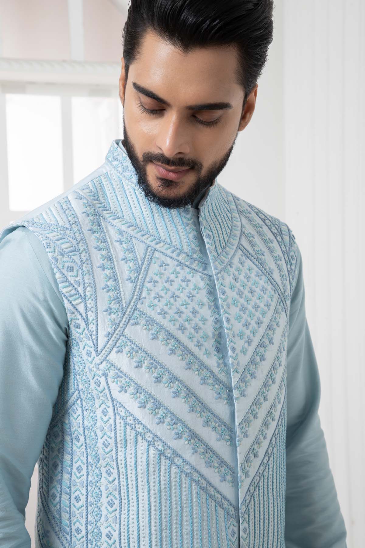 Geometric Jacket & Kurta Set
