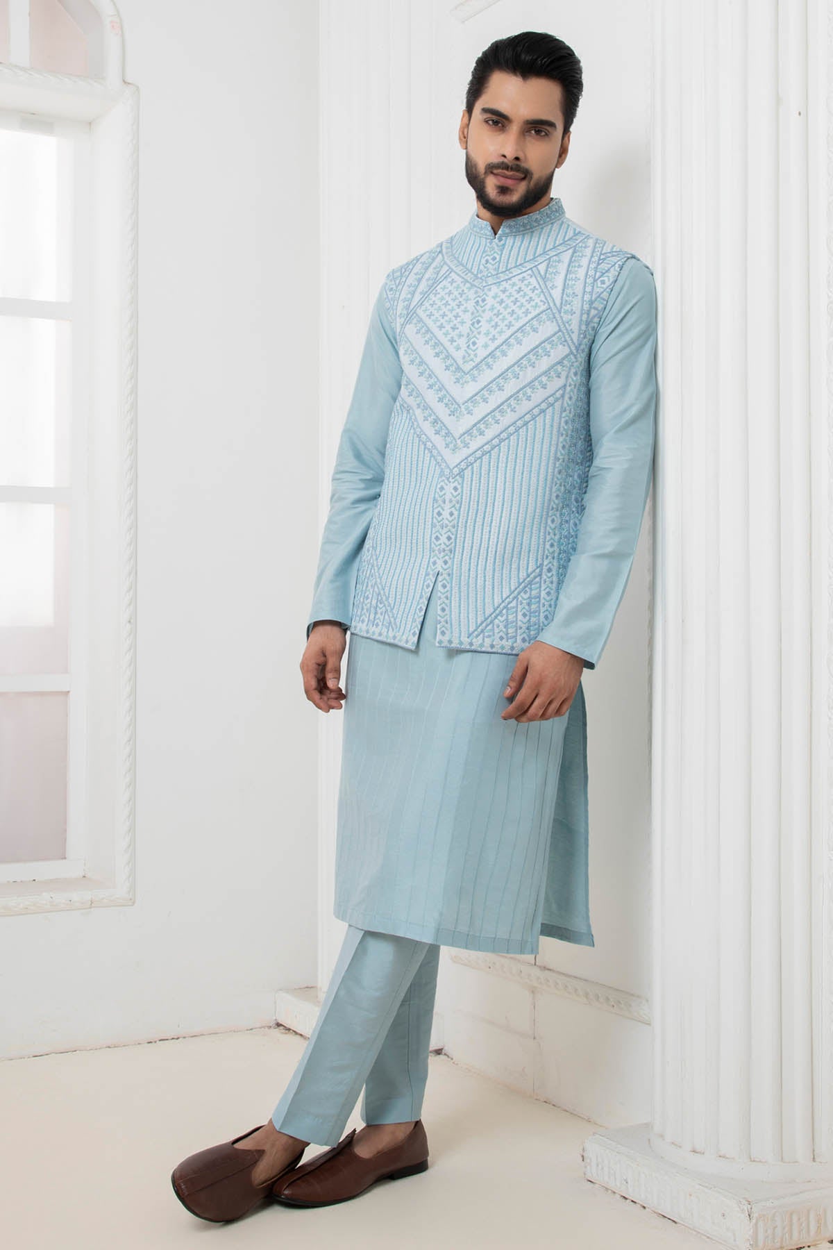 Geometric Jacket & Kurta Set